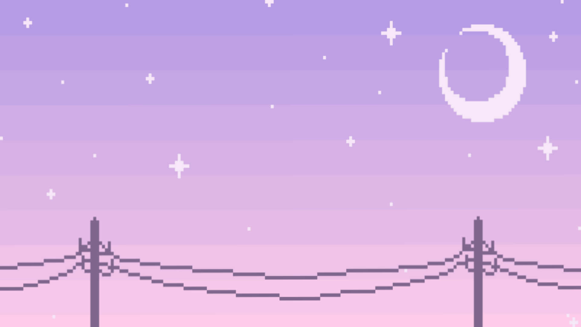 1920x1080 Download 2048x1152 Aesthetic Pastel Pink Stars And Moon Pixel Art Wallpaper