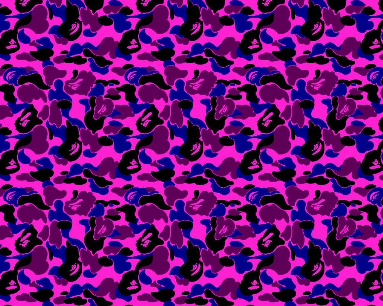 1280x1024 Purple Camouflage Wallpaper Magnificent the Gallery for Purple Bape