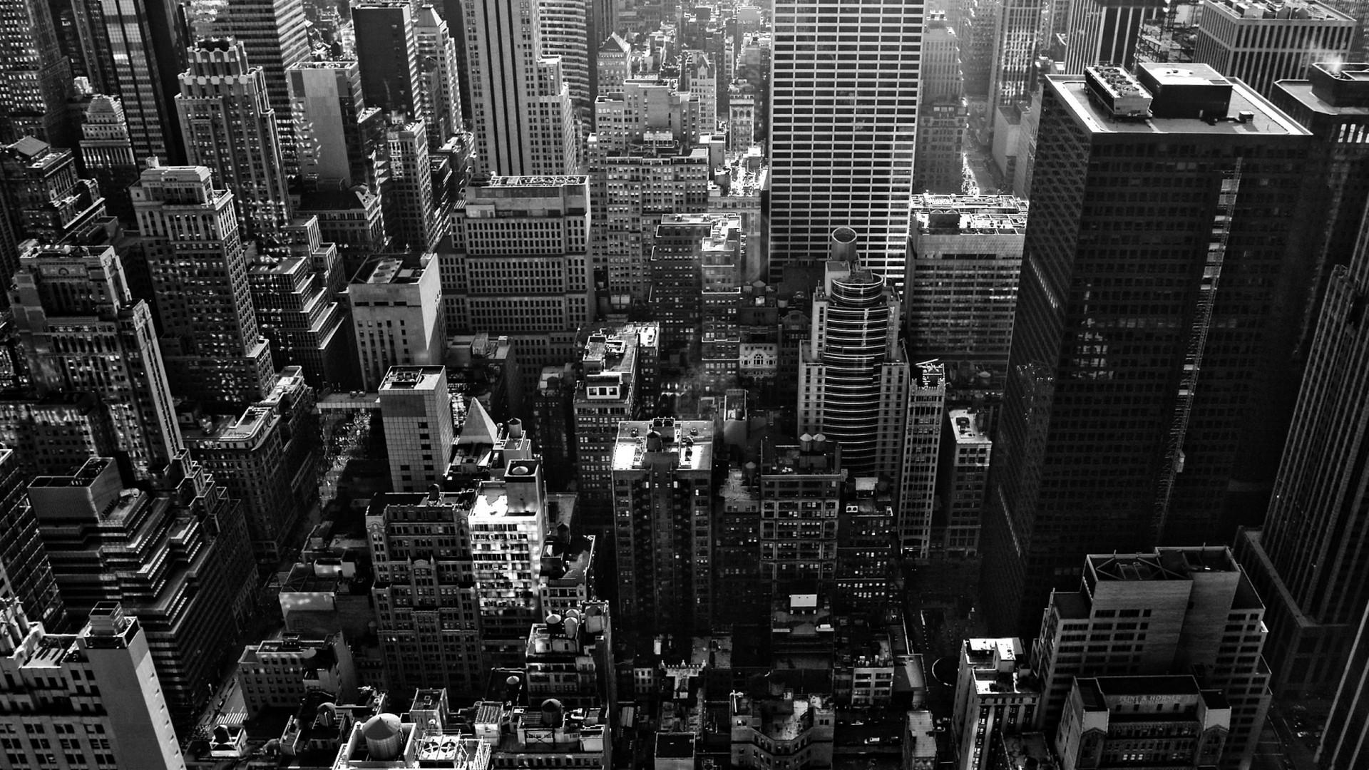 1920x1080 Cityscapes architecture New York City grayscale cities wallpaperx1080