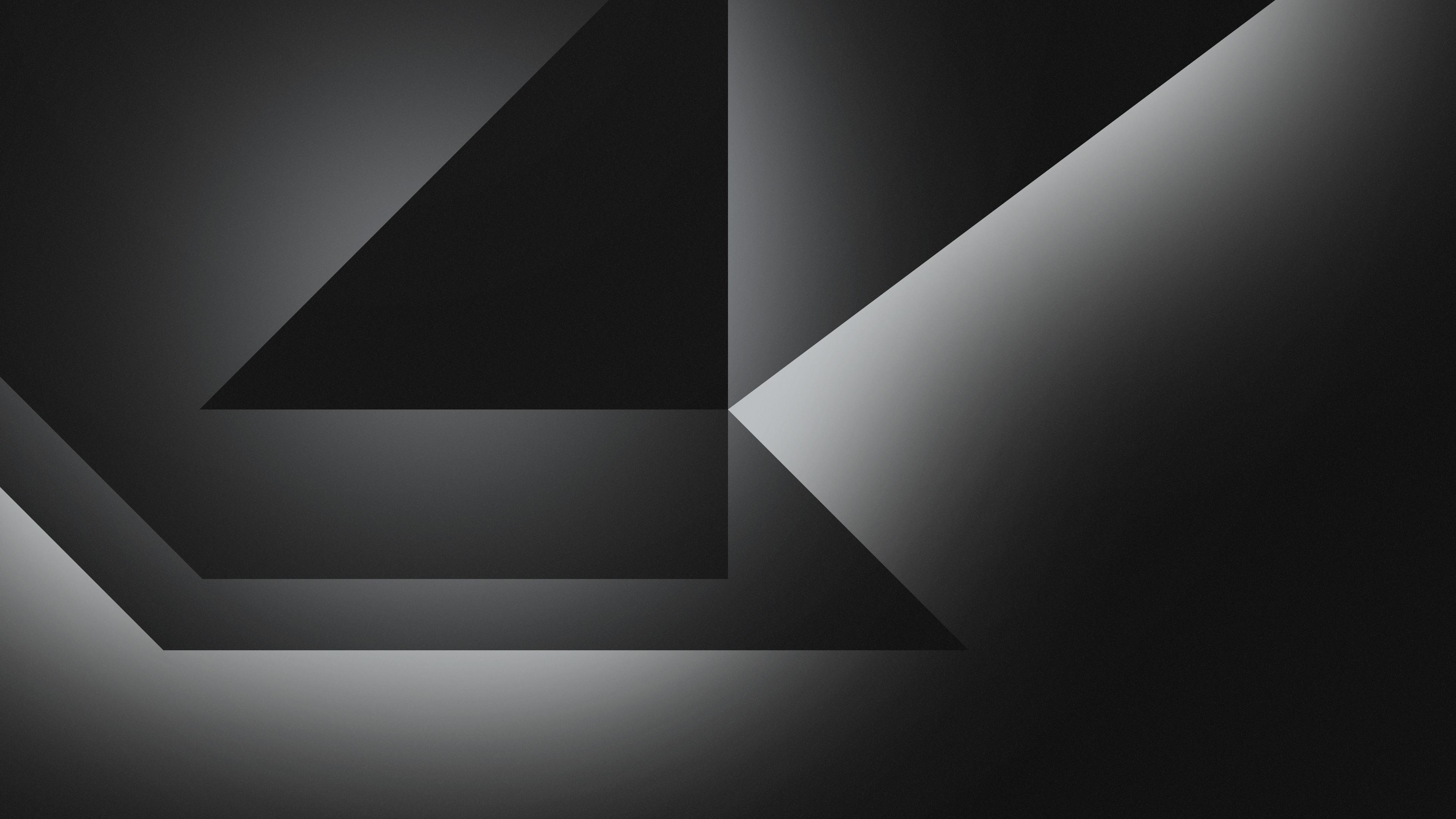 3840x2160 Wallpaper White and Blue Abstract Art, Background Free Image