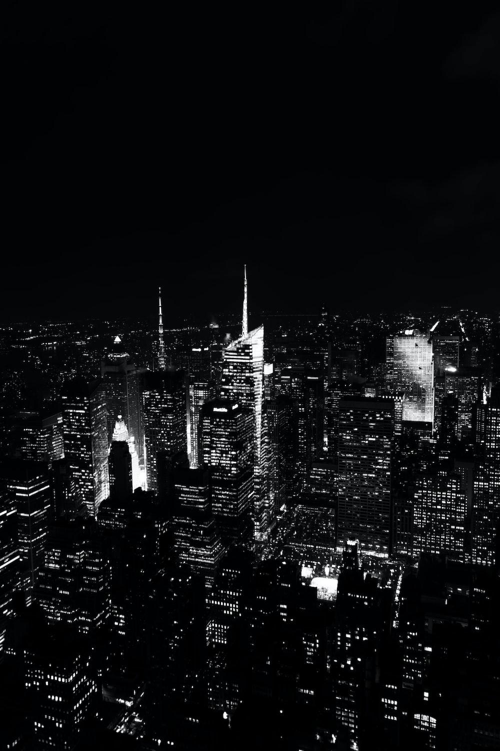 1000x1501 Grayscale aerial photography empire state building photo