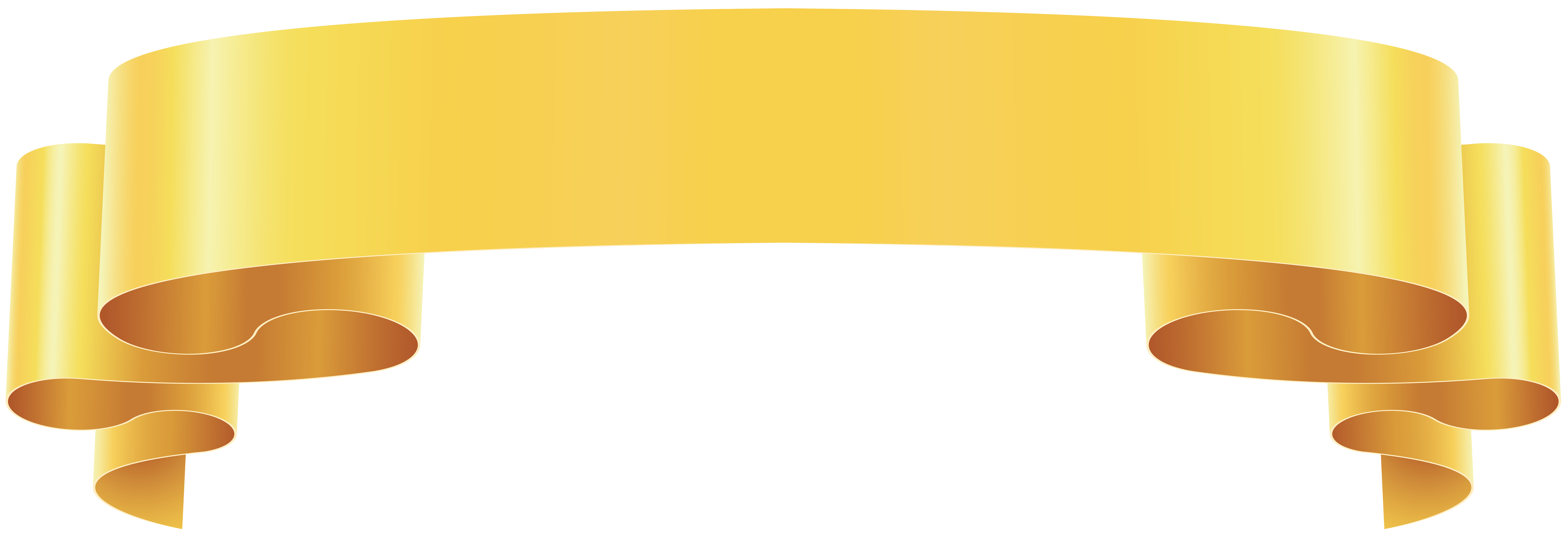 8000x2735 Yellow Banner Ribbon PNG Clip Art Image​-Quality Free Image and Transparent PNG Clipart