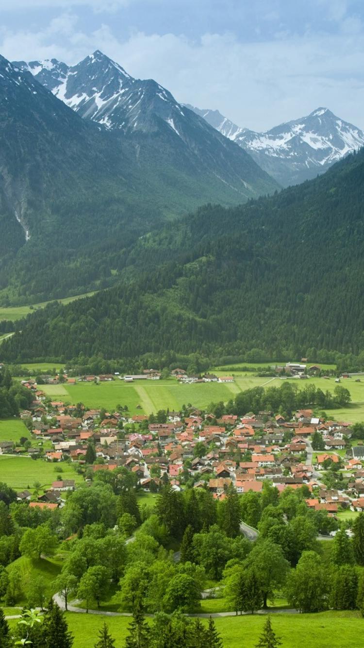 750x1334 Alps bavaria germany landscapes wallpaper