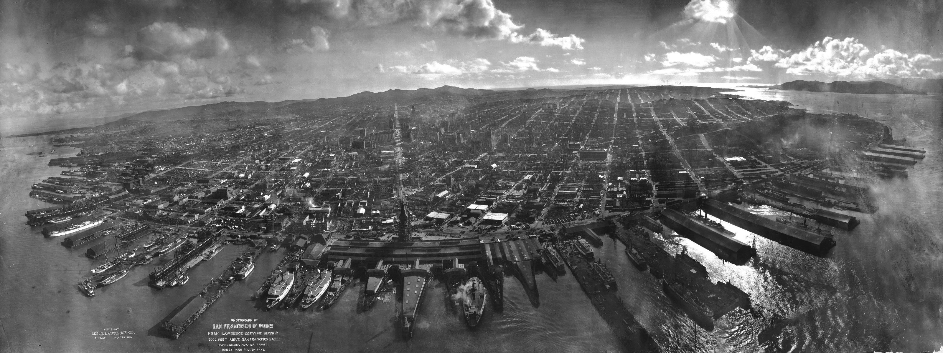 3200x1200 HD desktop wallpaper: Cities, Architecture, Building, Monochrome, Cityscape, San Francisco, Man Made, Grayscale download free picture