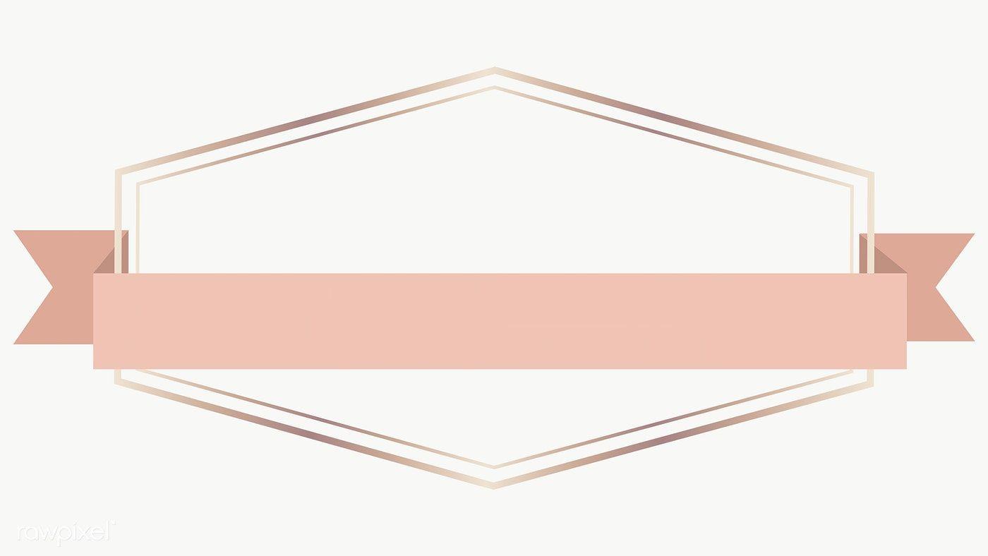 1400x788 Gold frame with pink gold ribbon banner transparent png / nunny. Ribbon banner, Creative banners, Frame ribbon