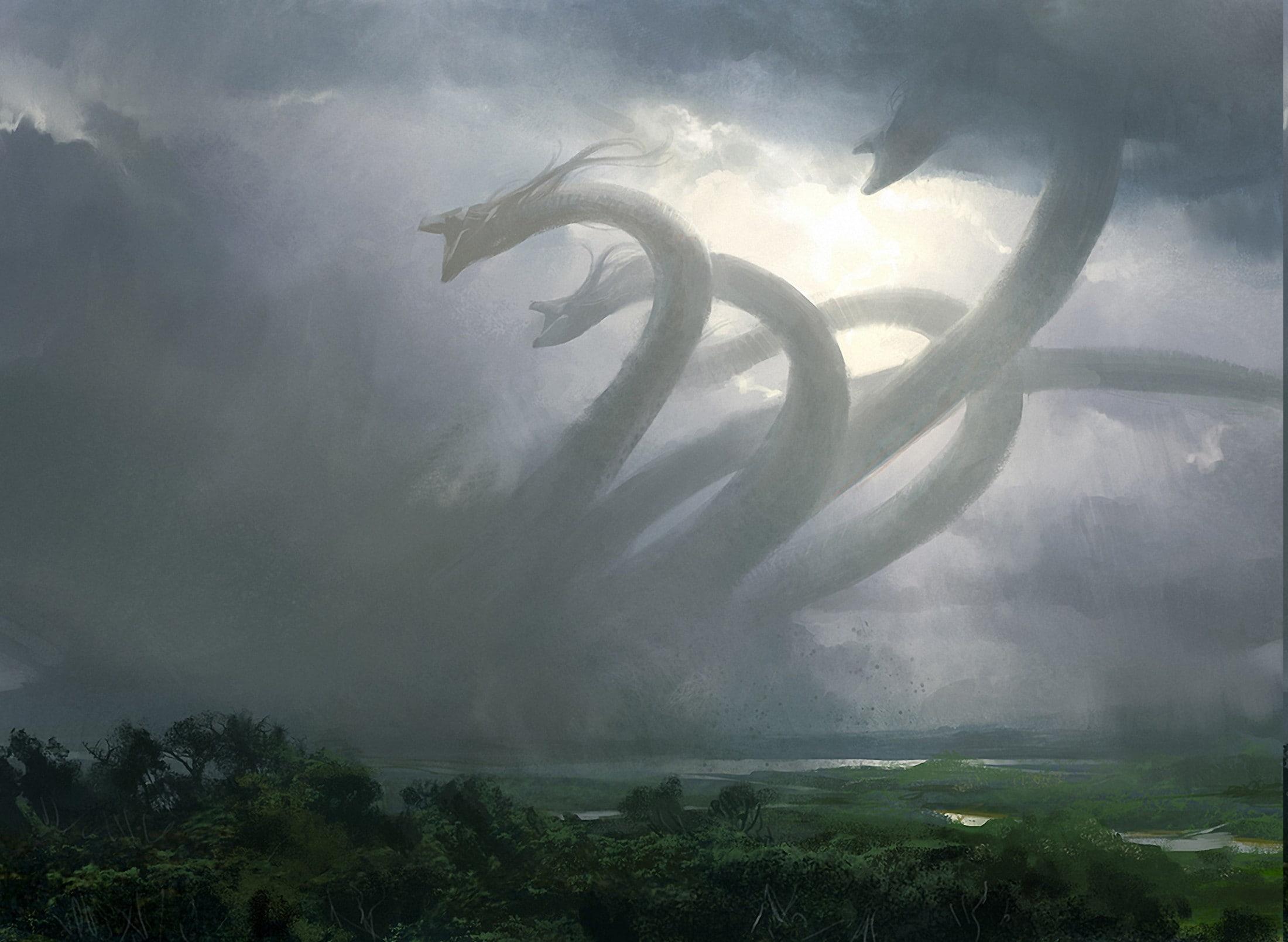 2200x1609 fantasy art hydra mythology creature 1080P, 2k, 4k Full HD Wallpaper, Background Free Download