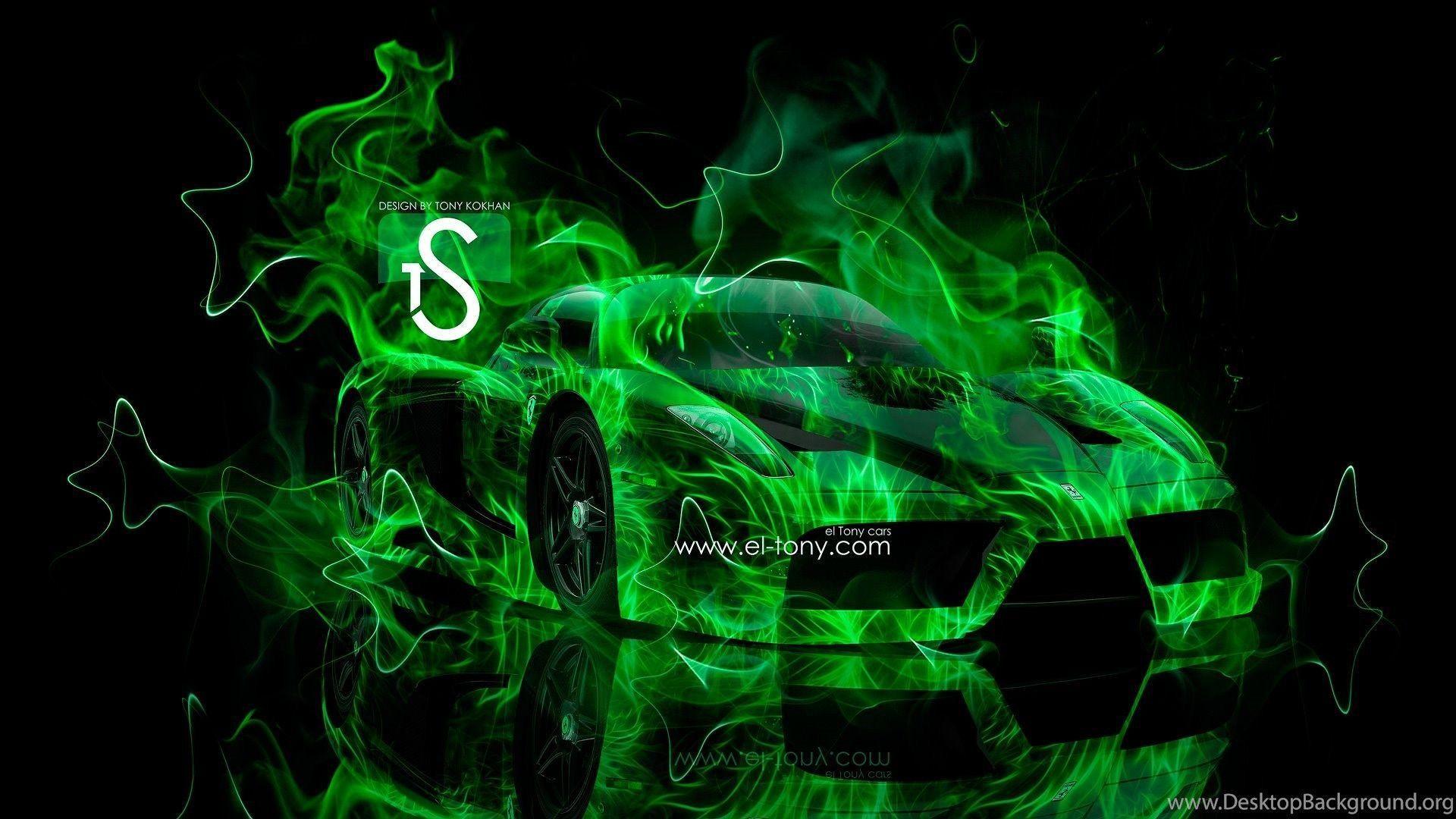 1920x1080 Green fire car background. Wallpaper, Wolf wallpaper, Green
