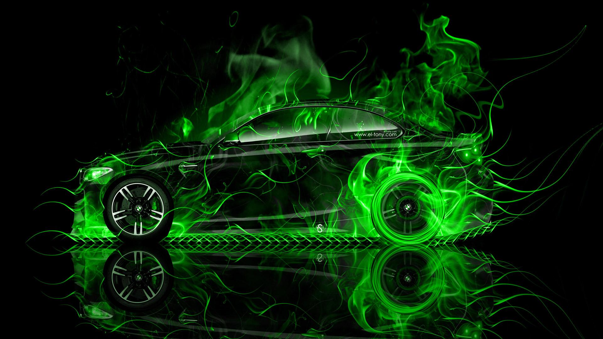 1920x1080 Flaming Cars Wallpaper