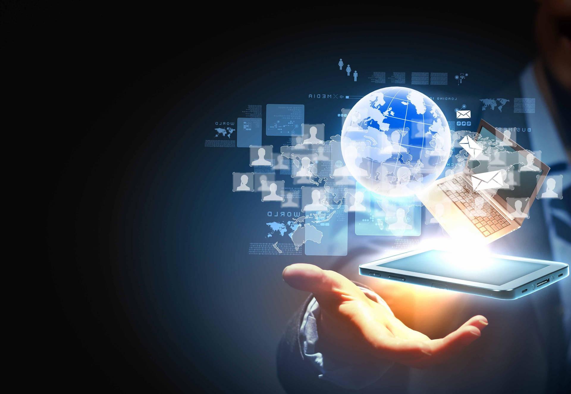 1920x1325 Download Holographic Mobile Device Technology Wallpaper