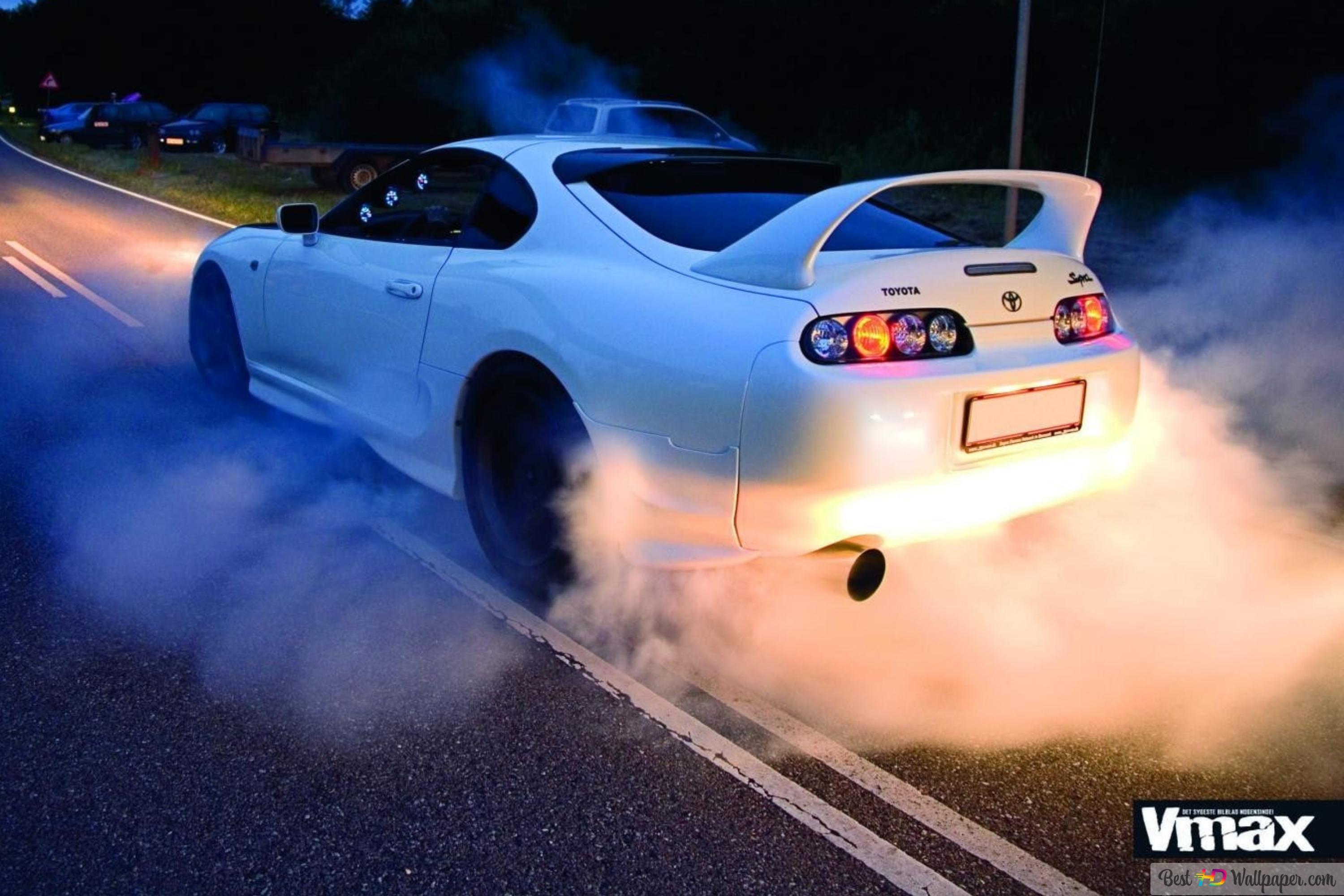 3000x2000 White toyota supra drift 4K wallpaper download