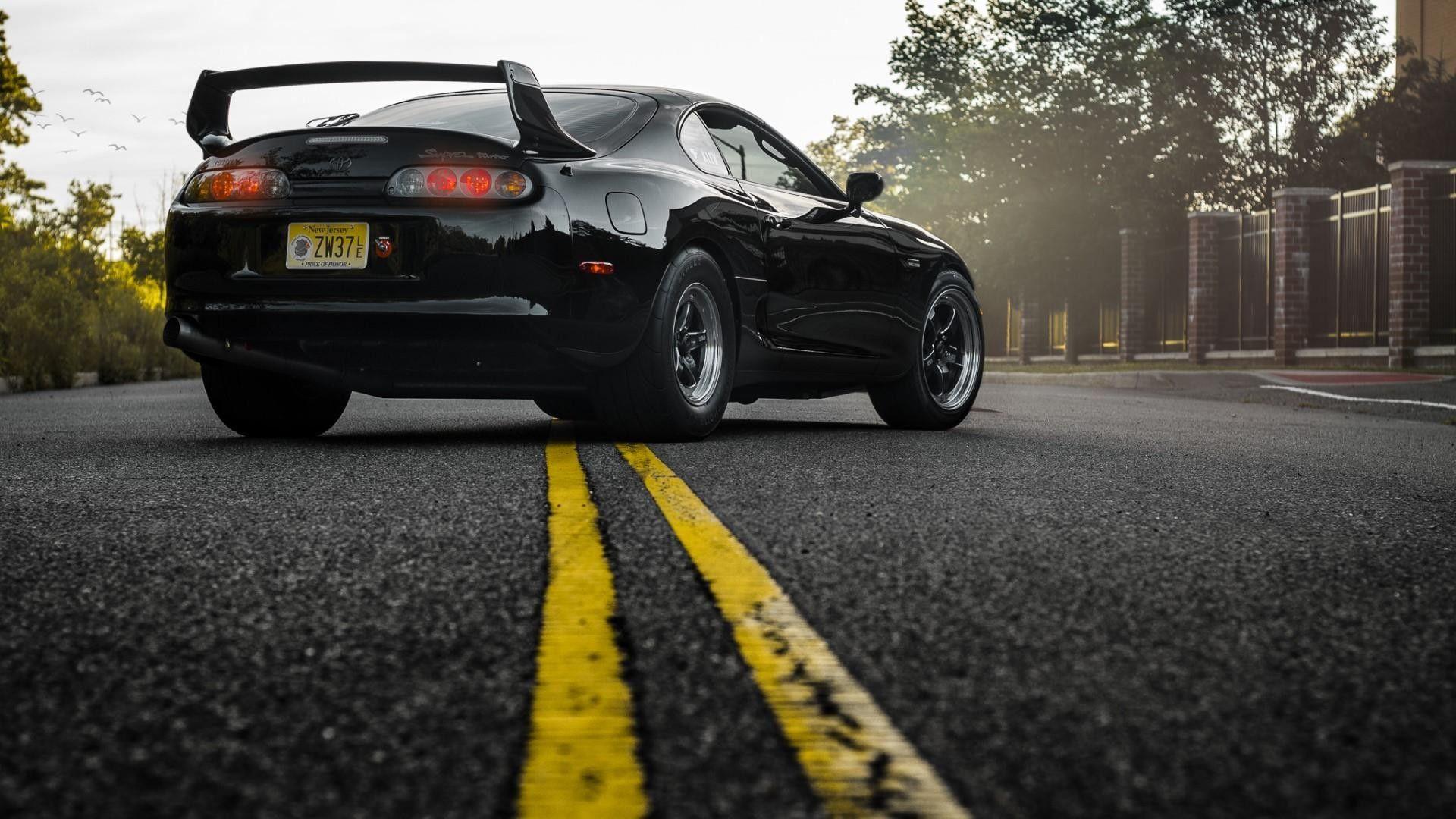 1920x1080 Toyota Supra Drift Cooler Road Black Car Wallpaper:1920x1080