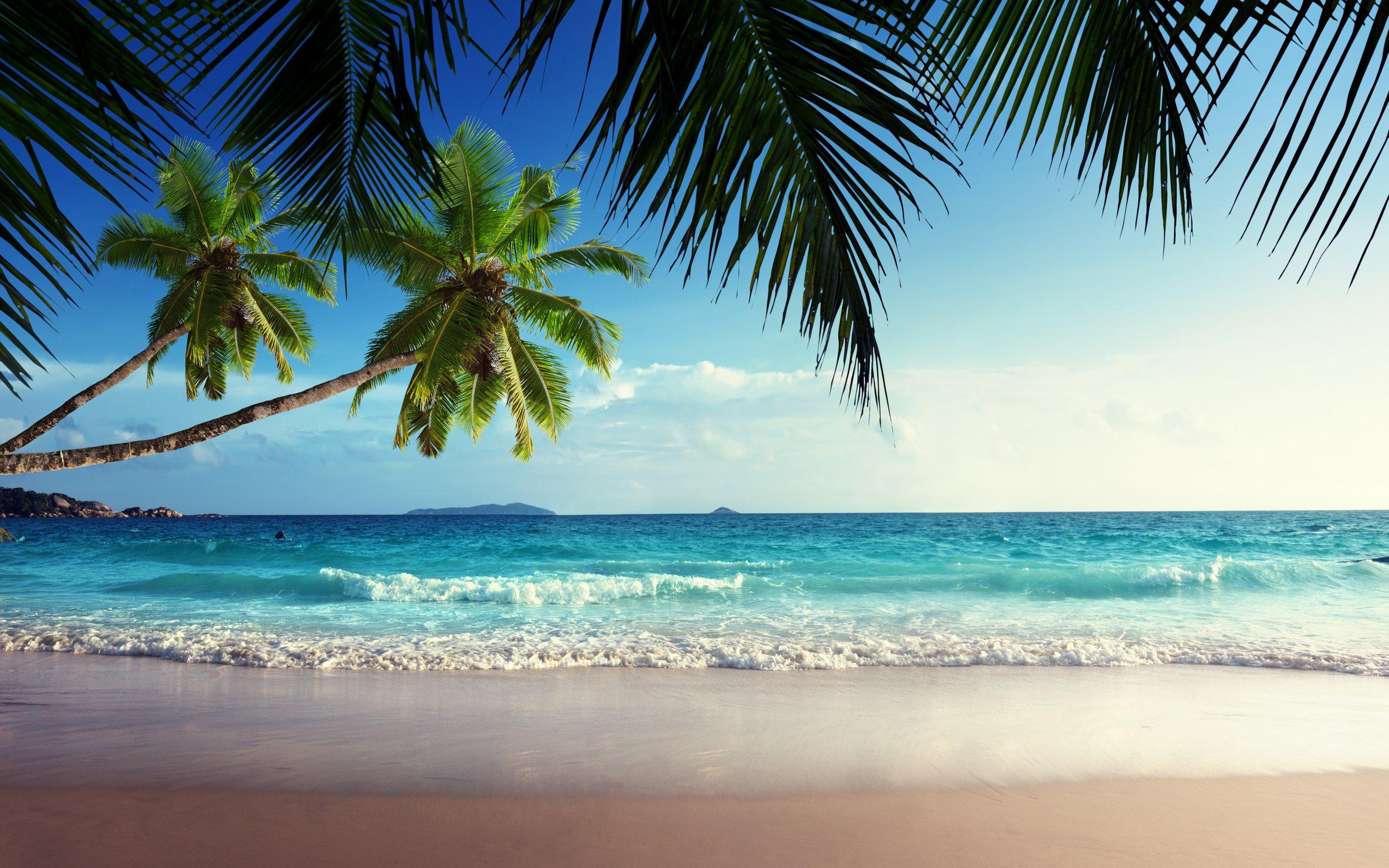 2560x1600 emerald, Sea, Paradise, Sunshine, Beach, Sky, Tropical, Blue, Coast Wallpaper HD / Desktop and Mobile Background