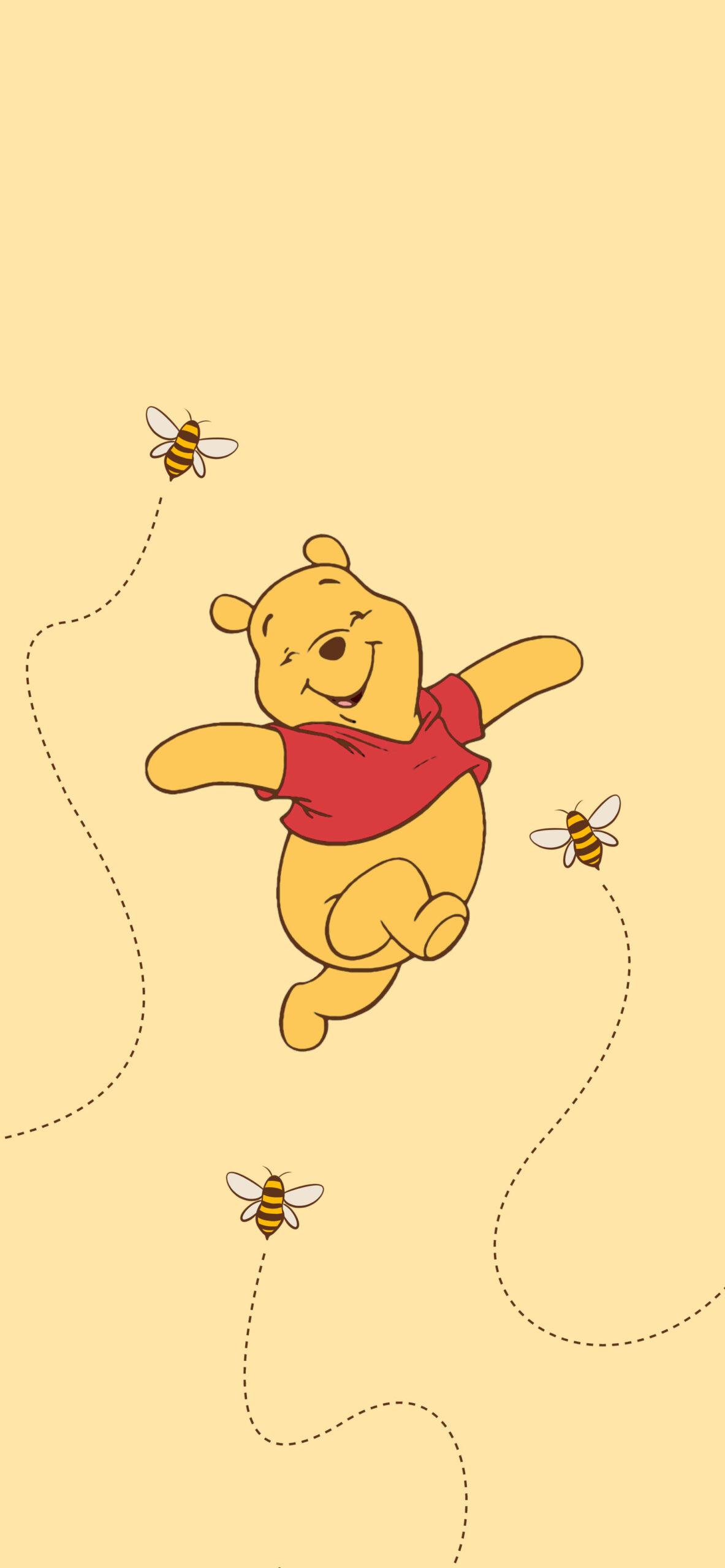 1183x2560 Winnie the Pooh Yellow Wallpaper the Pooh Wallpaper