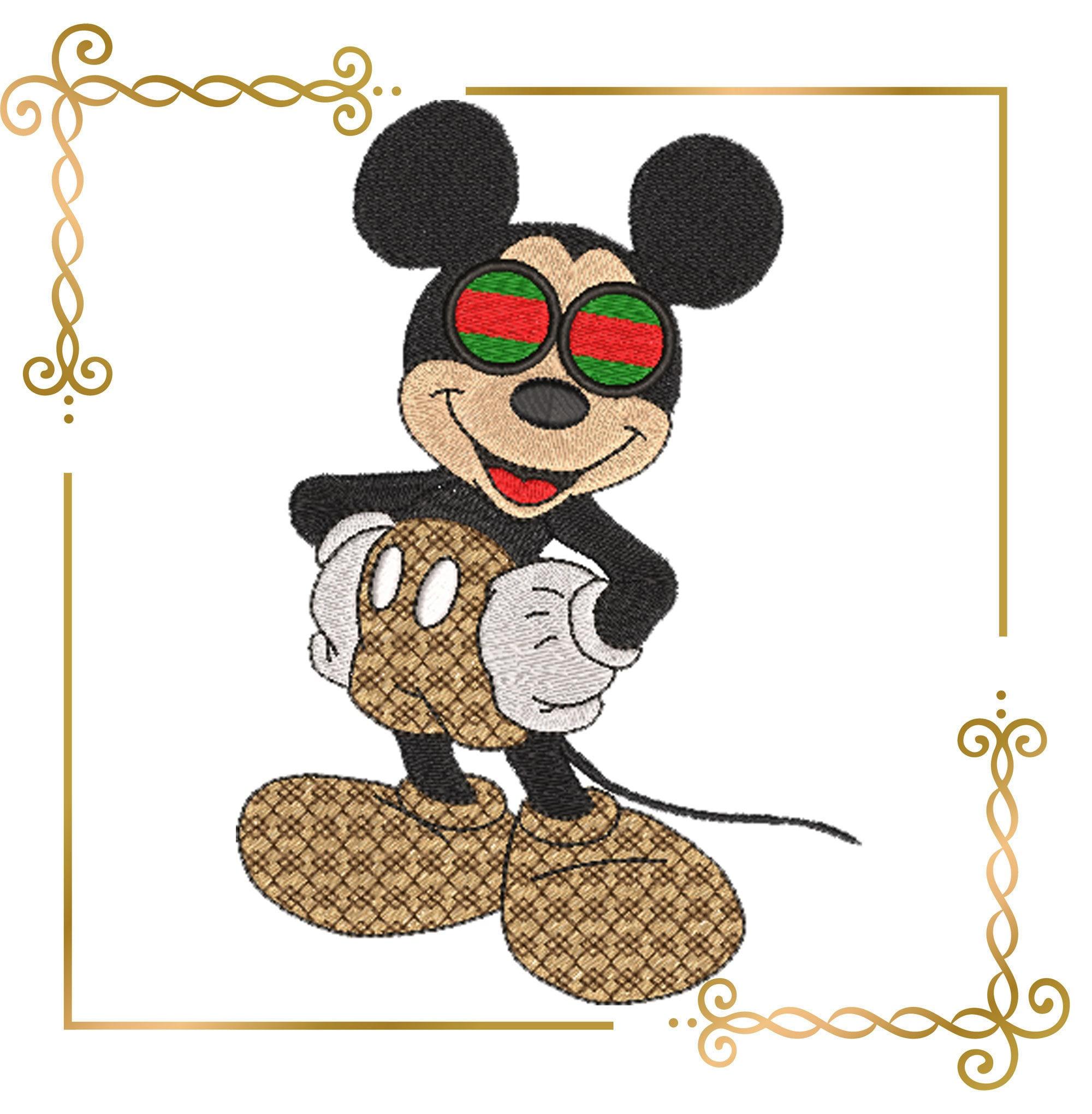 2000x2040 Mouse Wearing Glasses and Also Patch Fantasy Parody Embroidery