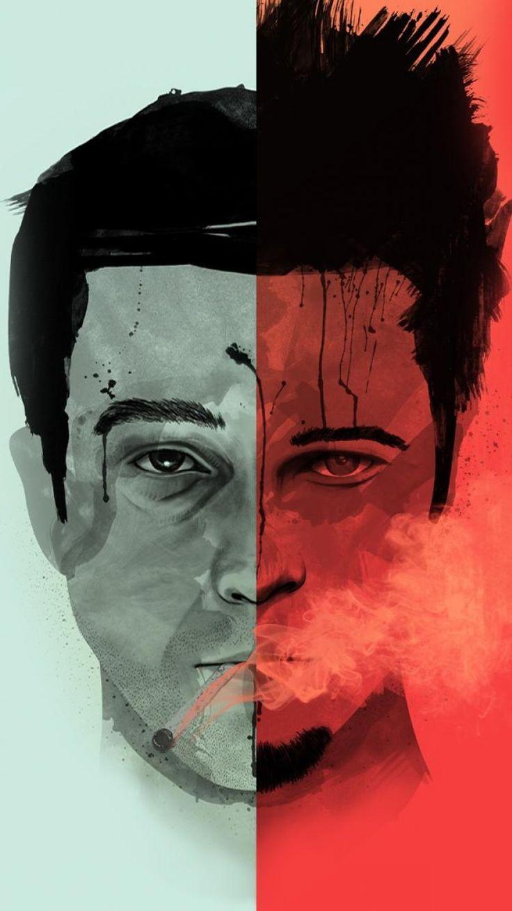 736x1309 Guardado rápido. Fight club, Tyler durden, Face artwork
