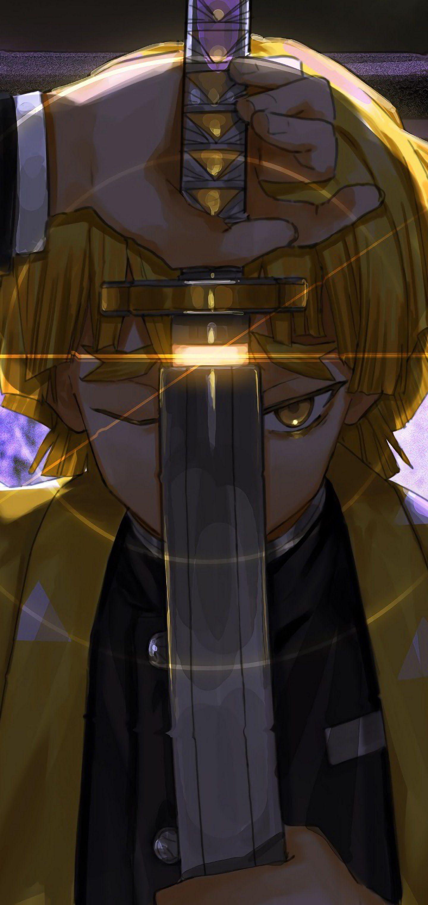 1440x3040 Zenitsu For iPhone Wallpaper