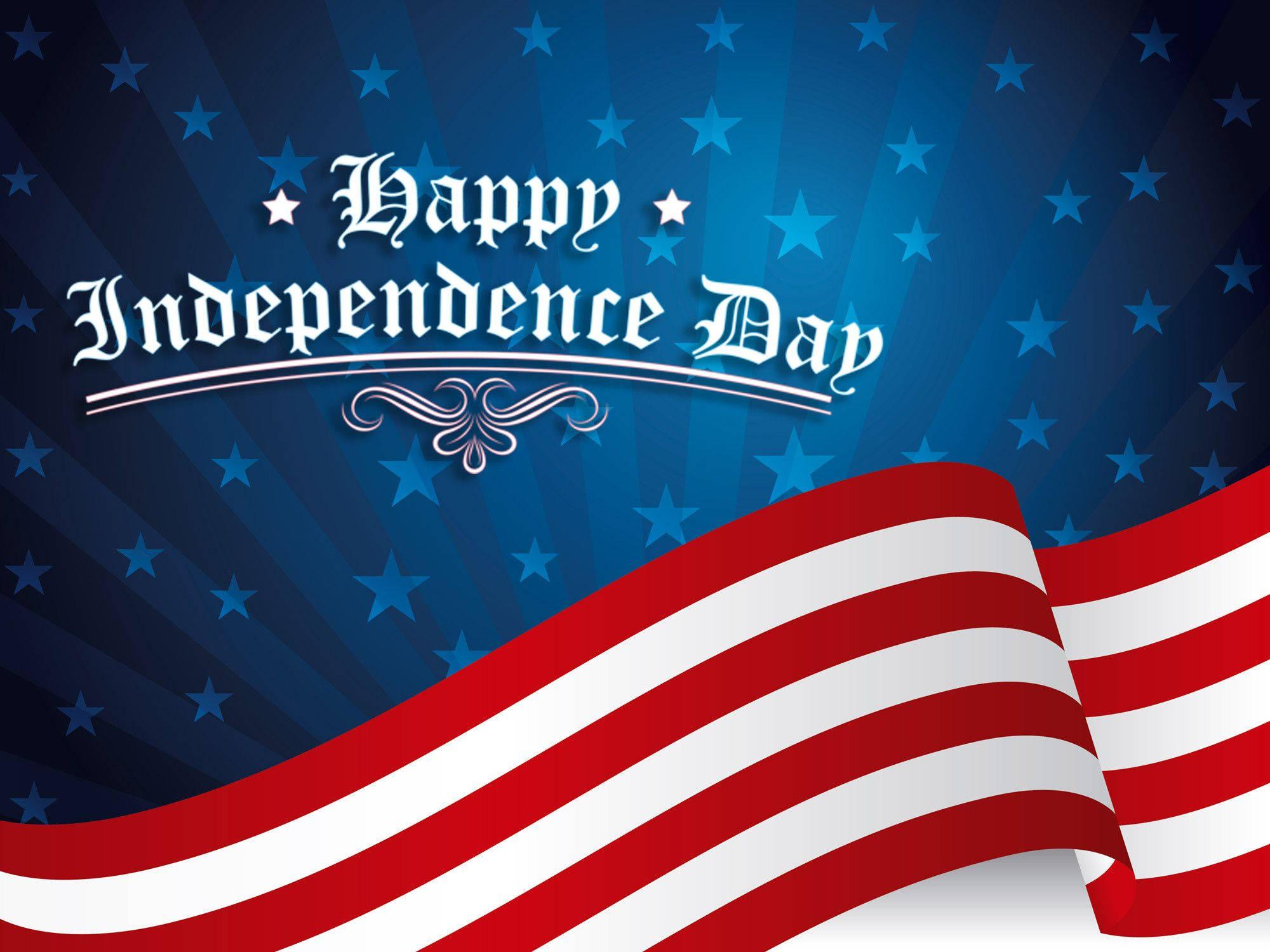 2000x1500 Download Happy Independence Day On Abstract American Flag Wallpaper