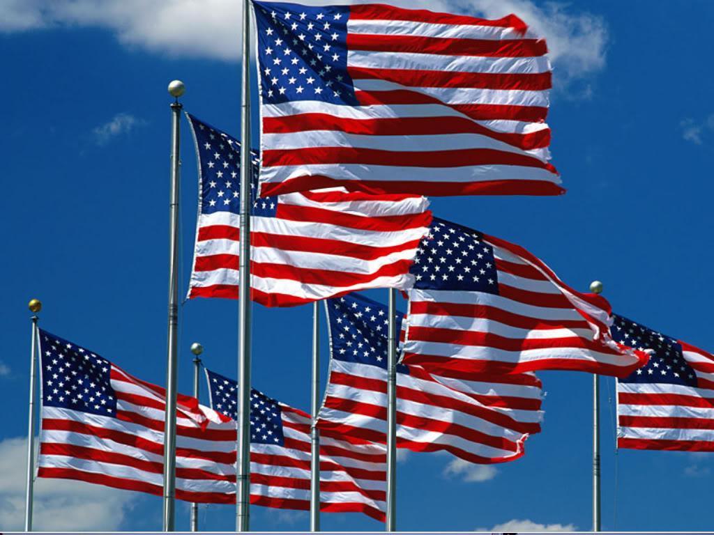1024x768 US Flags Wallpaper