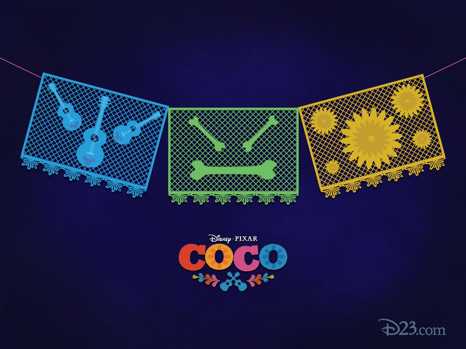 1600x1200 Celebrate Disney•Pixar's Coco With These Papel Picado Inspired Wallpaper