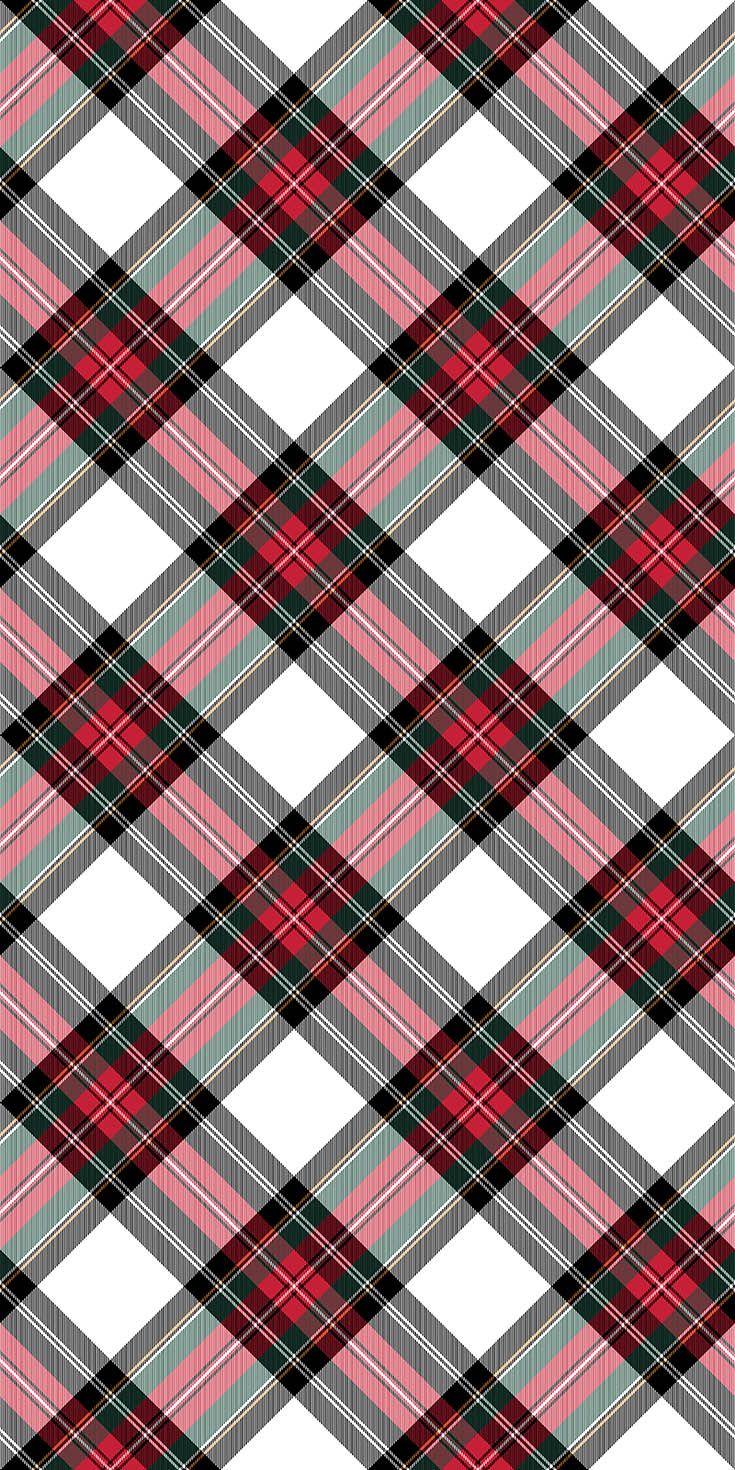 735x1470 Plaids Christmas Wallpaper