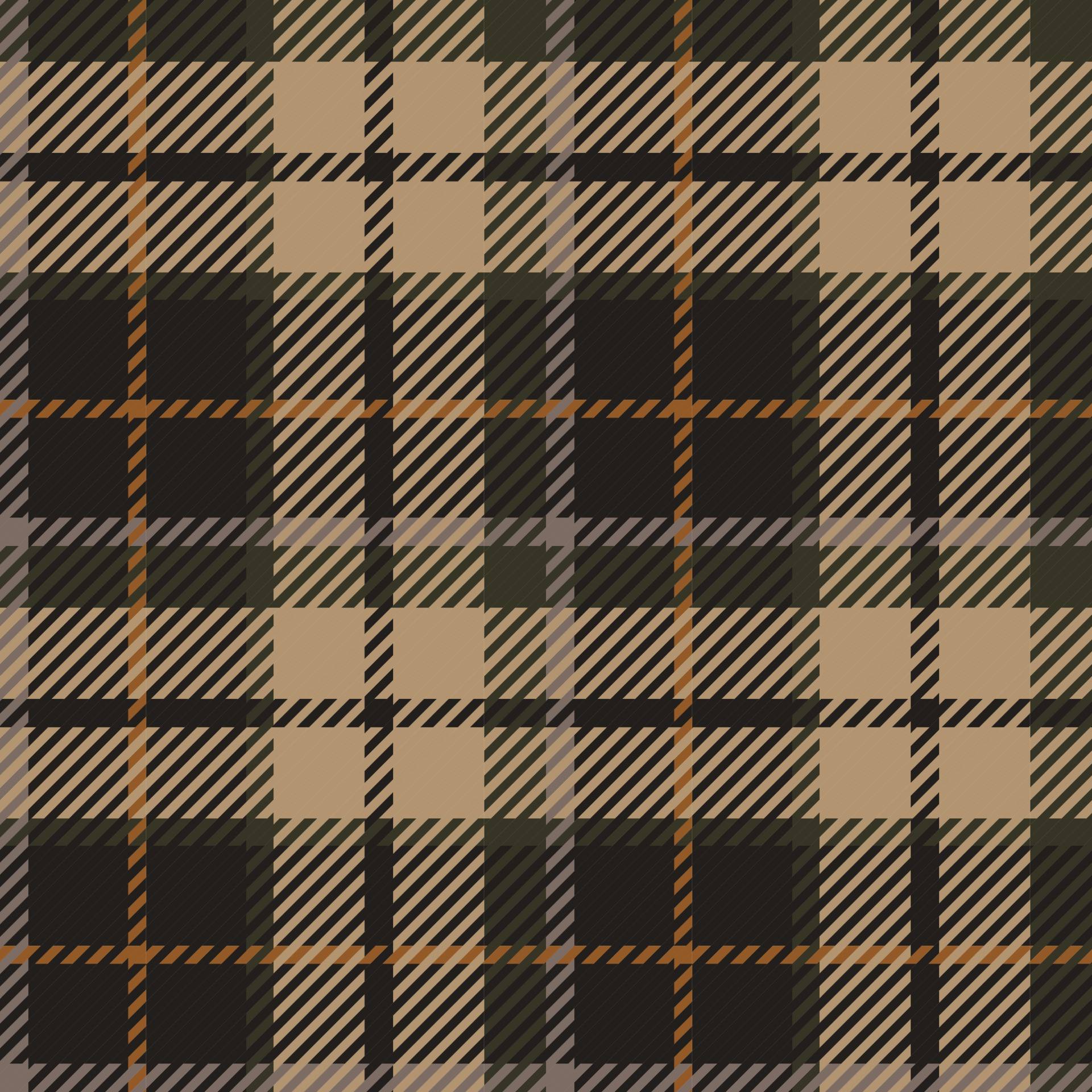 1920x1920 Tartan plaid seamless pattern background. Flannel shirts, Vector illustration for wallpaper. Brown line color fabric texture, Scottish cage