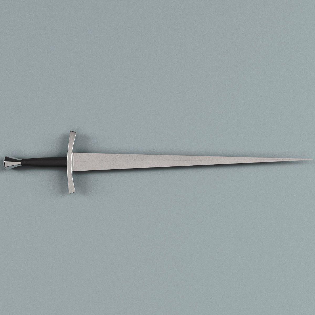 1200x1200 Bastard Sword 3D Model $6 - .max .3Ds .c4d .lwo .ma .obj .unknown .xsi