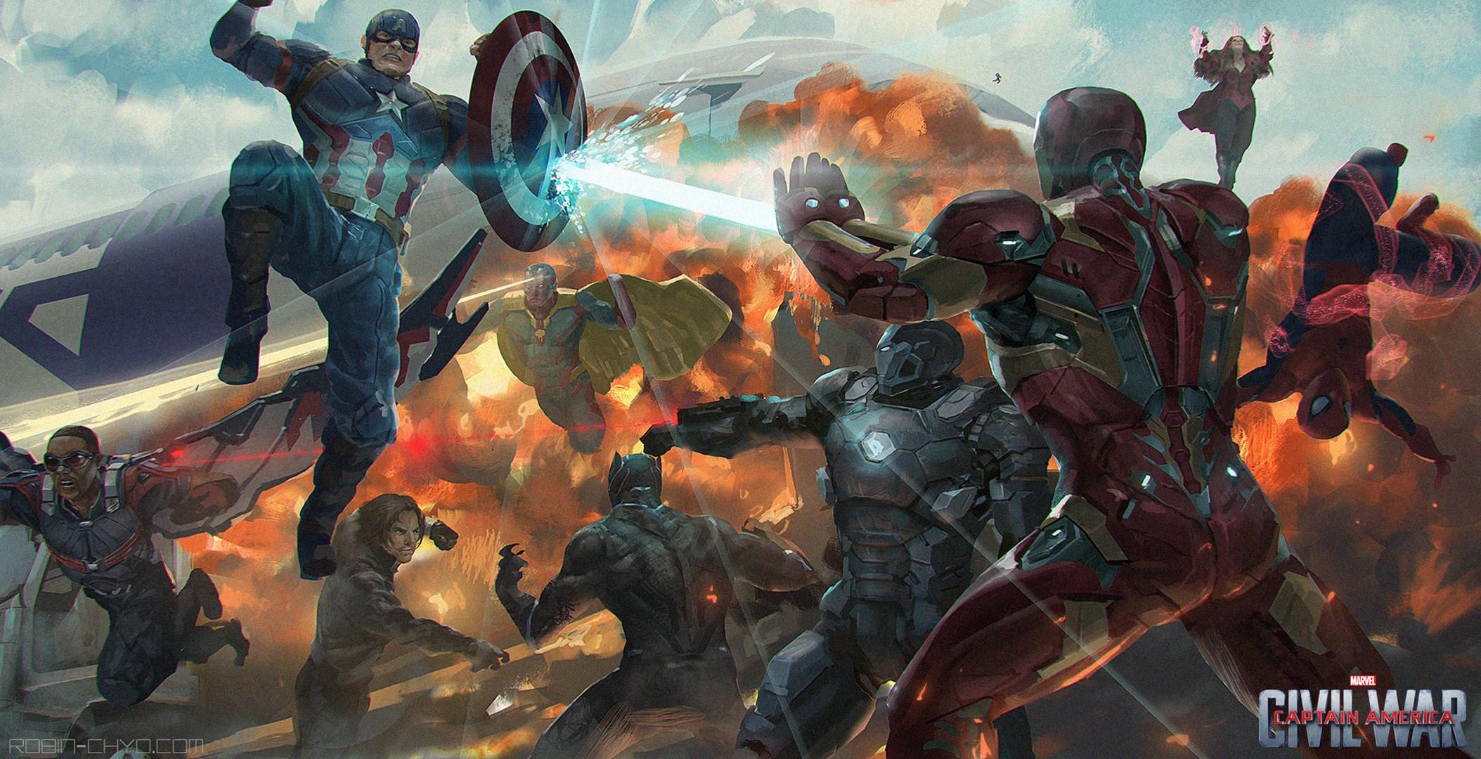 2107x1080 Wallpaper / captain america civil war, artwork, hd, artist, artstation free download