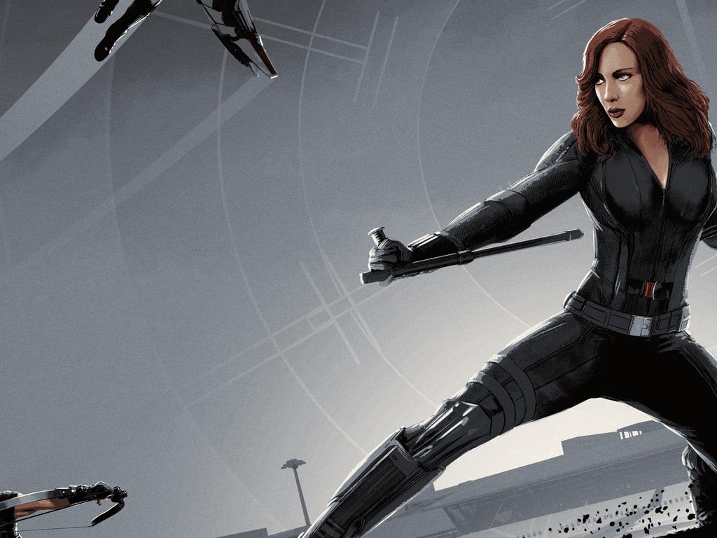 1024x768 Black Widow Civil War Art 1024x768 Resolution HD 4k Wallpaper, Image, Background, Photo and Picture