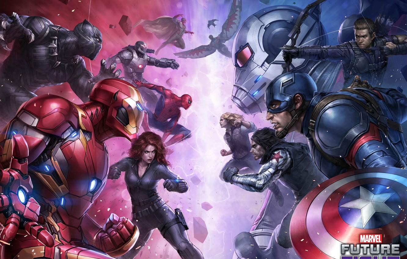 1332x850 Wallpaper Art, The Film, Iron Man, Captain America, Spider Man, Ant Man, Captain America: Civil War, The First Avenger: The Confrontation, JeeHyung Lee Image For Desktop, Section фильмы