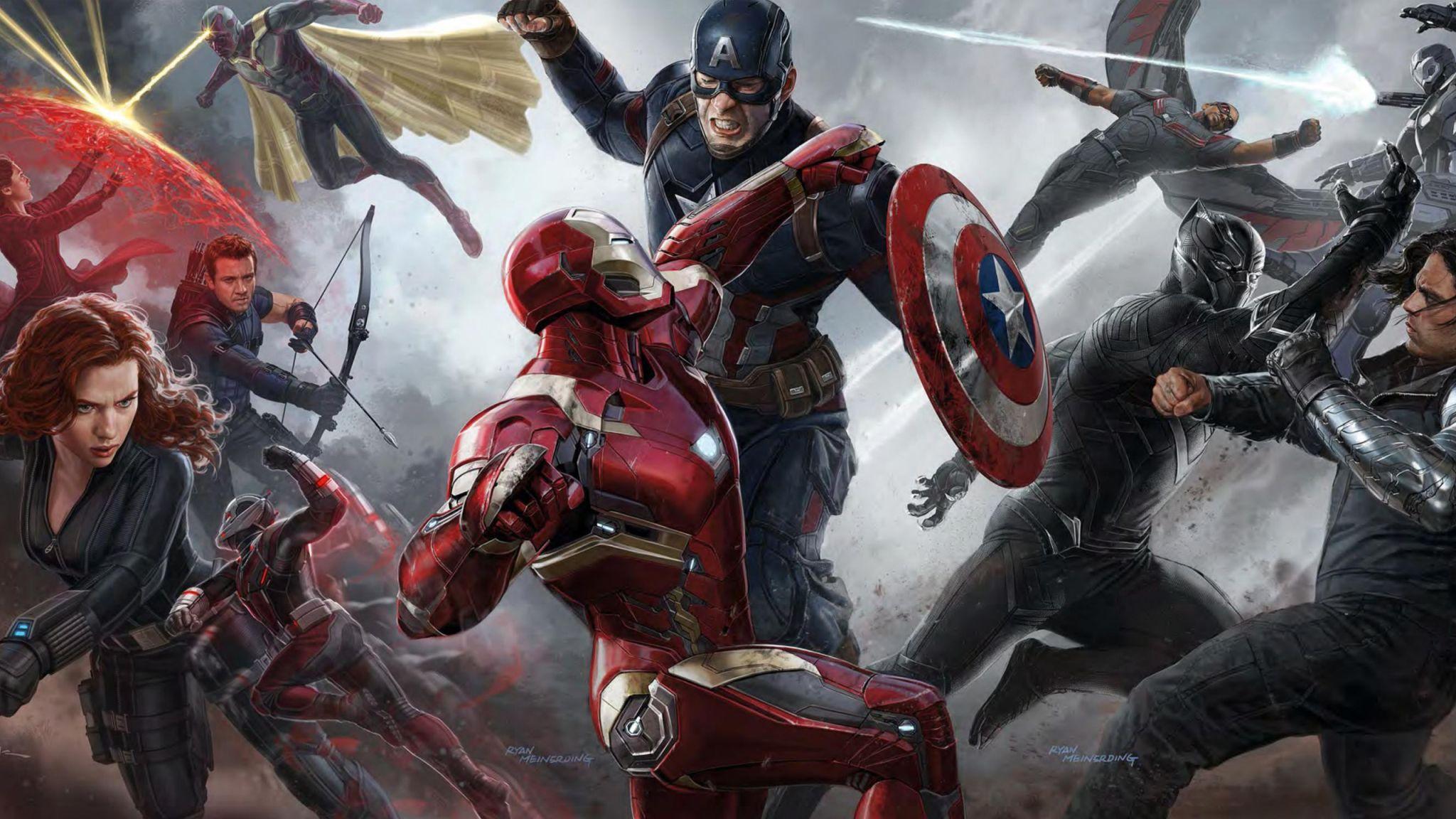 2048x1152 Captain America Civil War Concept Art wallpaper in 2048x1152 resolution