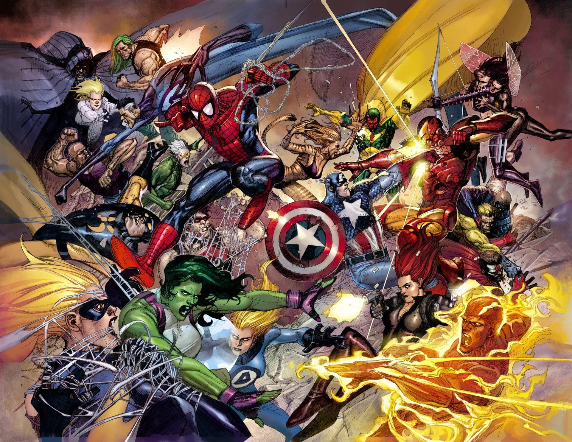 1920x1484 Wallpaper Comics, Civil War, Black Widow
