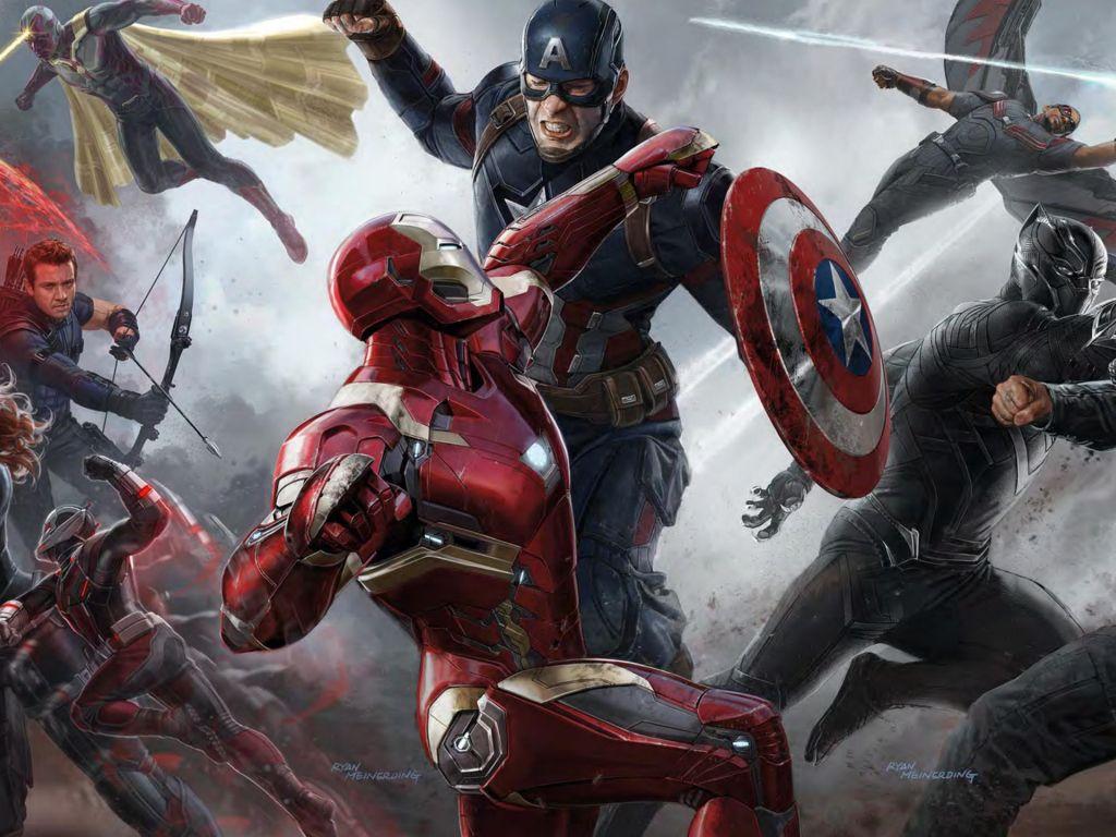 1024x768 Captain America Civil War Concept Art wallpaper in 1024x768 resolution