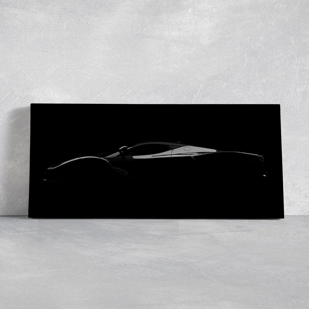 1200x1200 Black Sports Car Silhouette Canvas Wall Art l Stunning Canvas Prints