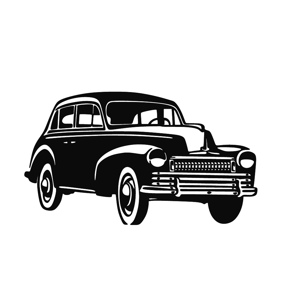 1000x1000 Vintage car Silhouette drawing retro Ford classic cars png download*1000 Transparent Car png Download