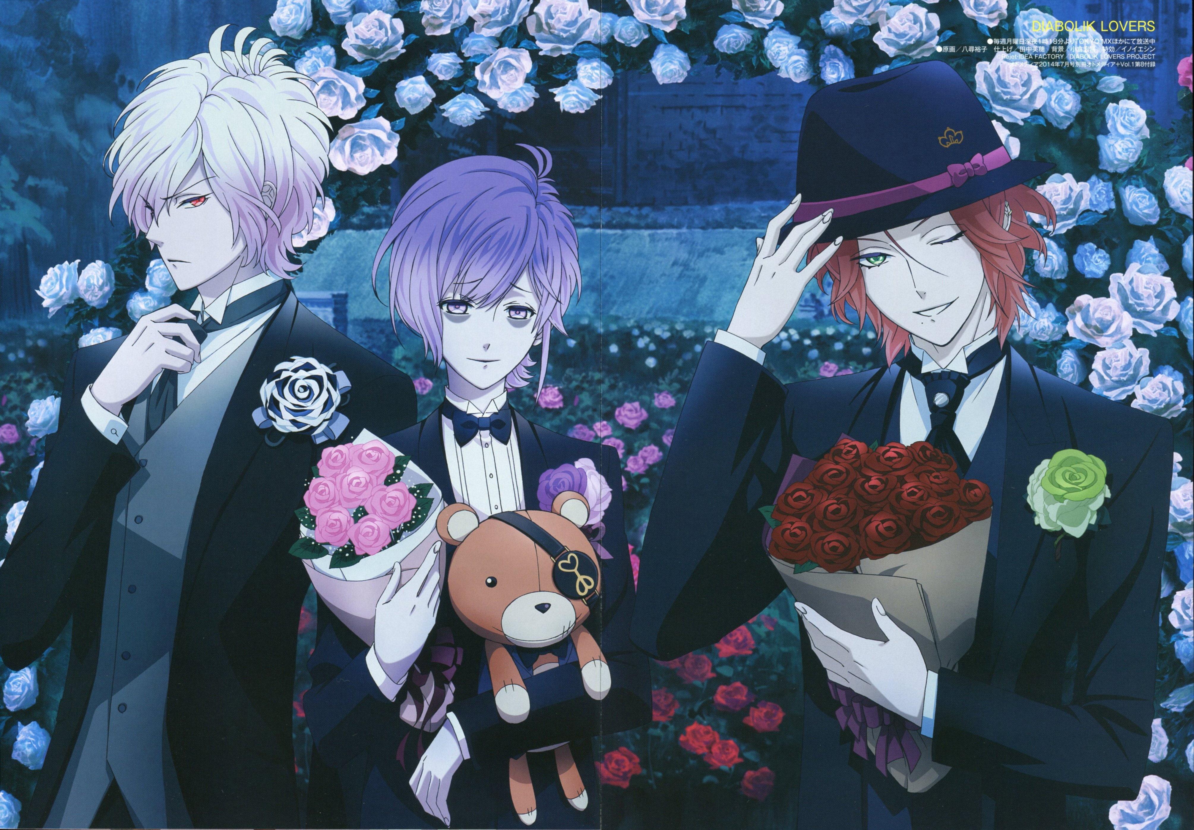 4020x2797 Wallpaper / series, raito, subaru, screening, flower, diabolik, lovers, 4K, kanato, rose, sakamaki, anime free download
