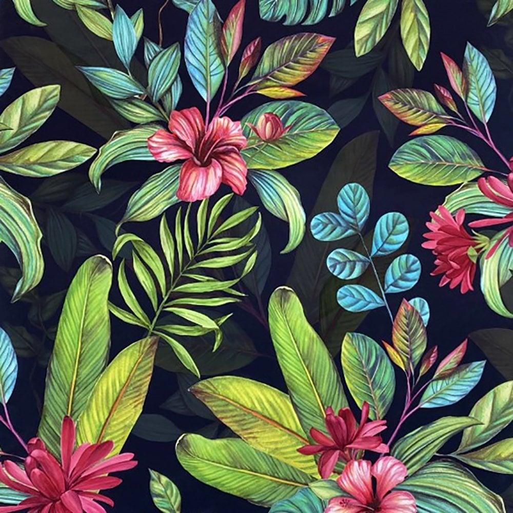 1000x1000 Arthouse Tropical Paradise Jungle Exotic Flowers Wallpaper