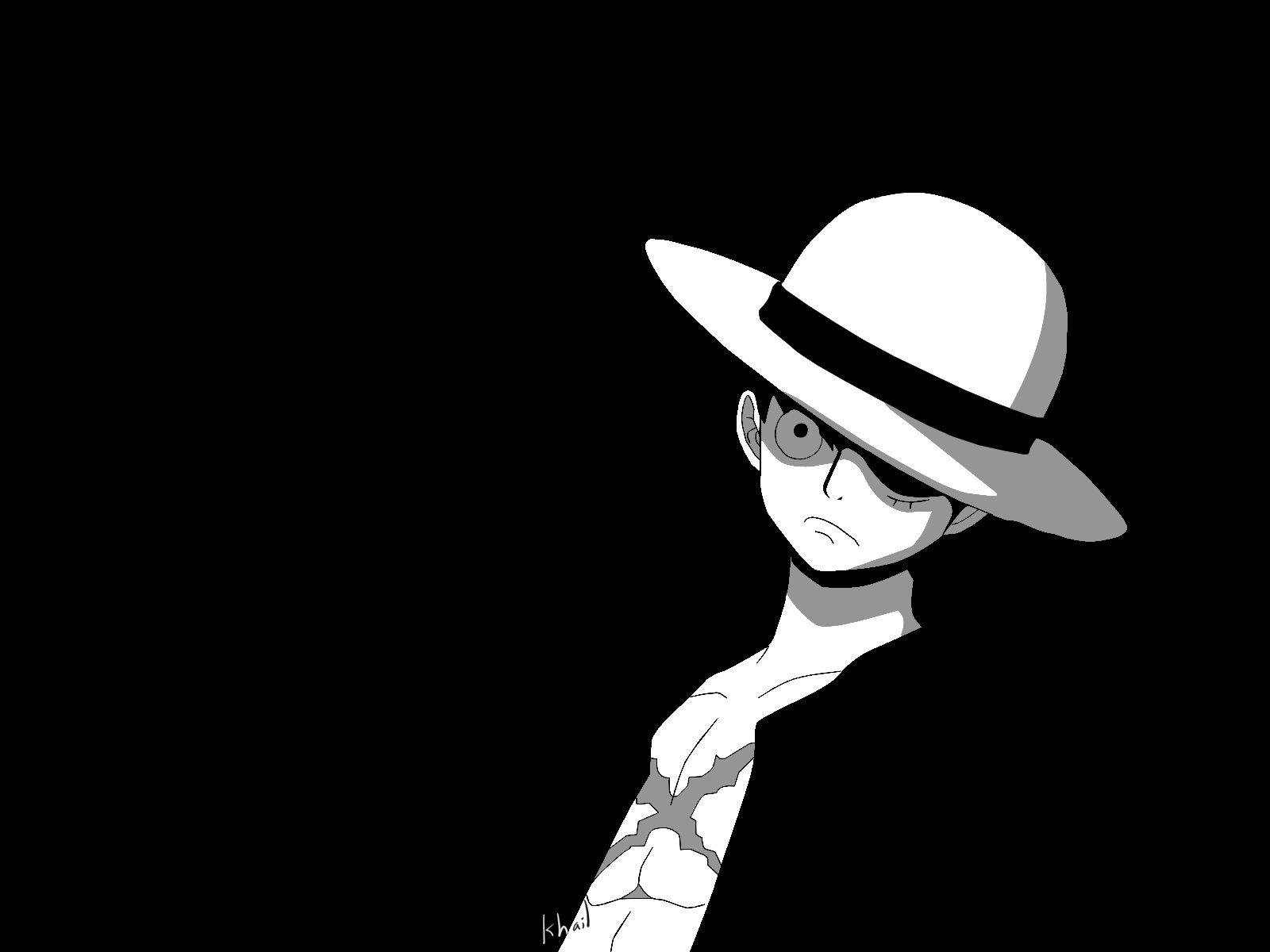 Luffy Black And White