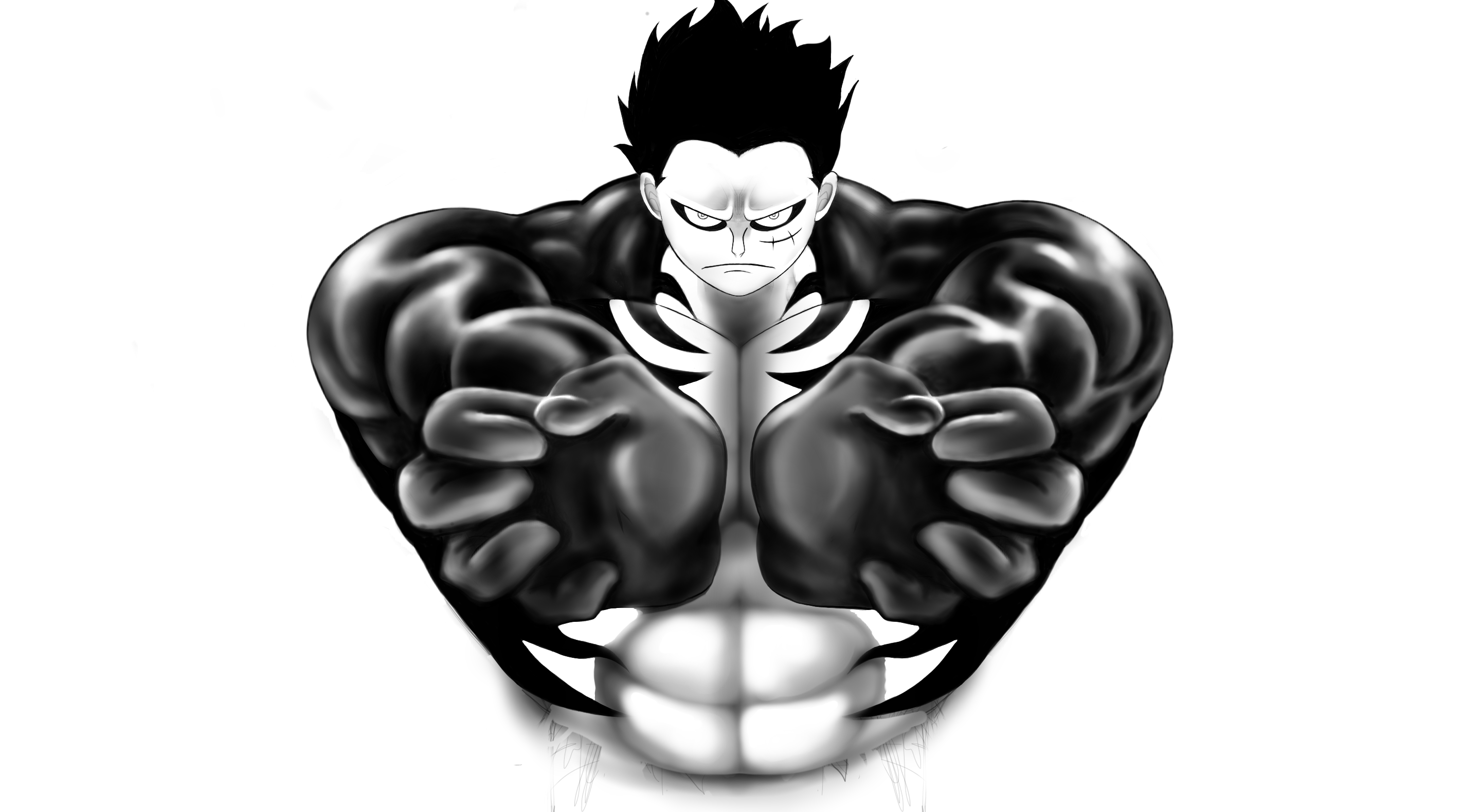 Luffy Black and White Wallpapers - Top Free Luffy Black ...