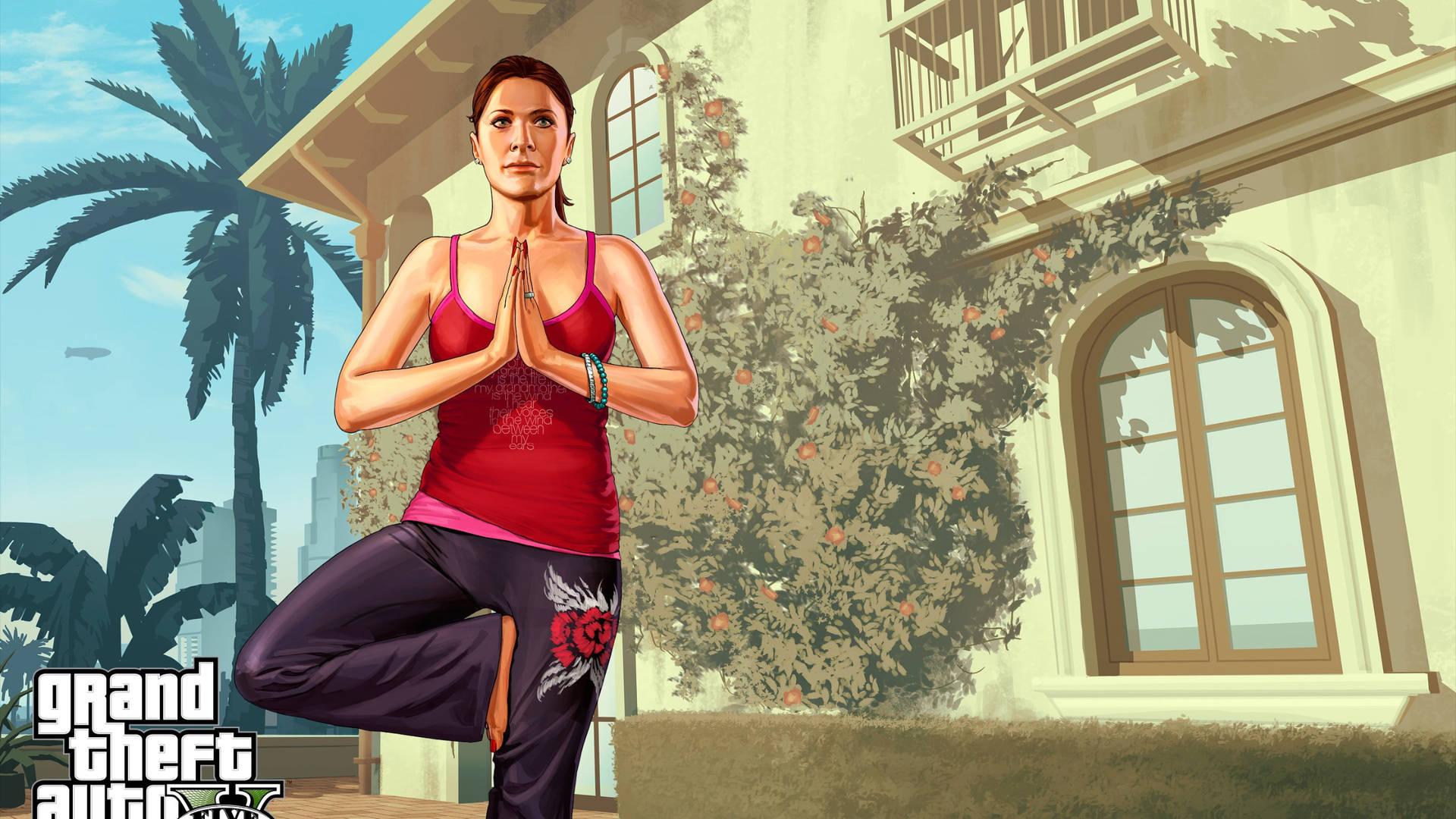 1920x1080 Download Grand Theft Auto Yoga Girl Wallpaper