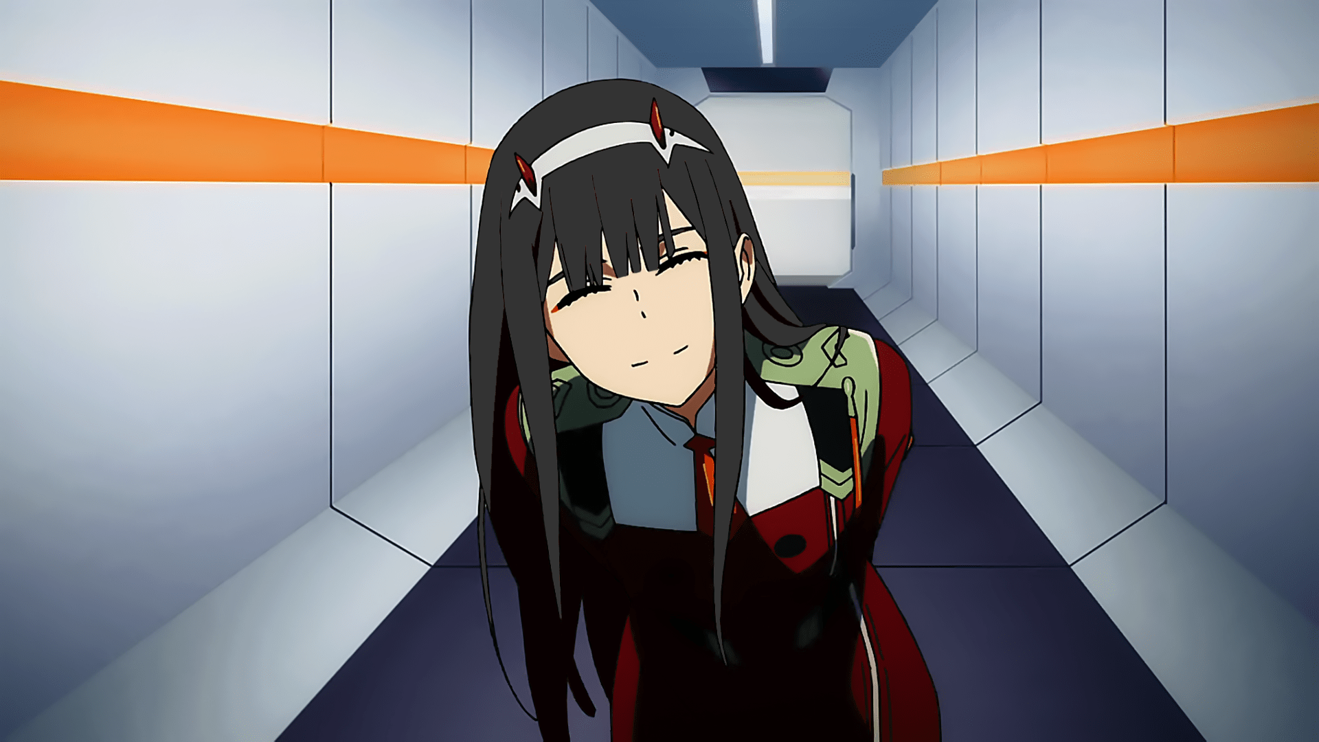 1920x1080 anime girls, Zero Two (Darling in the FranXX), Darling in the FranXX, black hair, anime Gallery HD Wallpaper