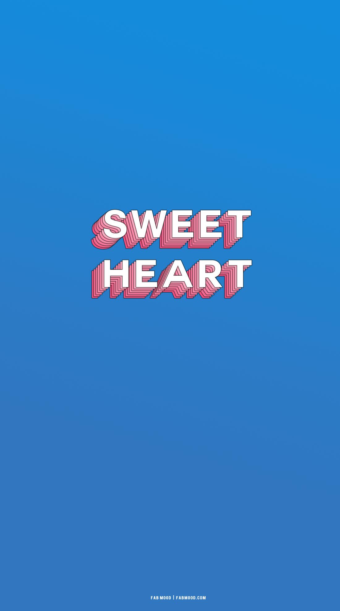 1100x1975 Azure Blue Wallpaper For Phone : Pink Sweet Heart