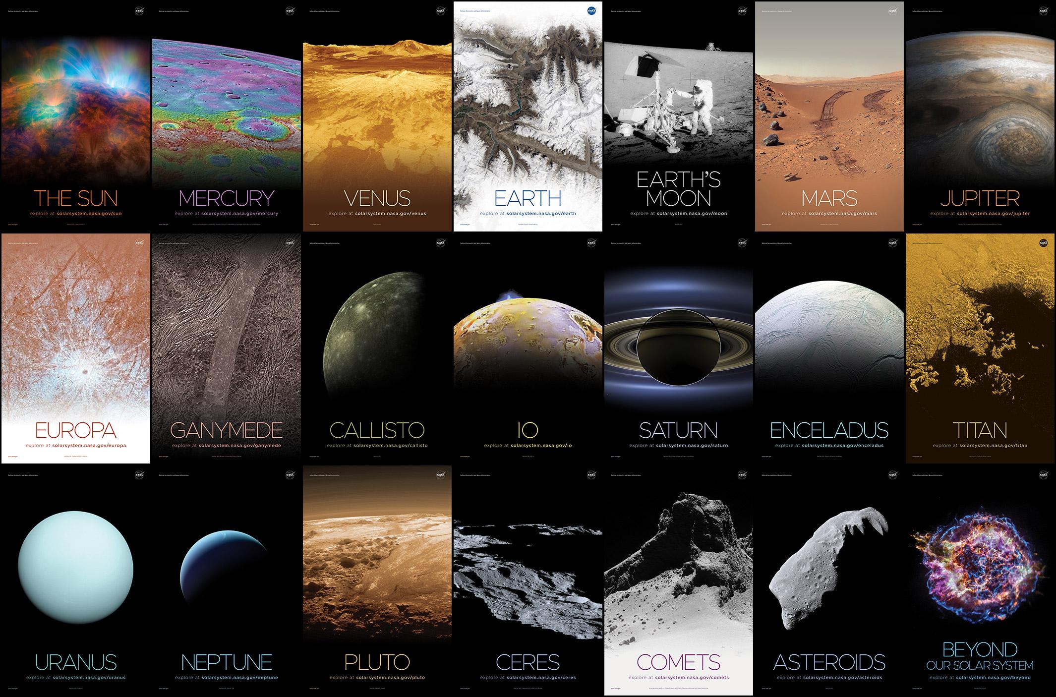 2130x1406 Solar System and Beyond Poster Set. NASA Solar System Exploration