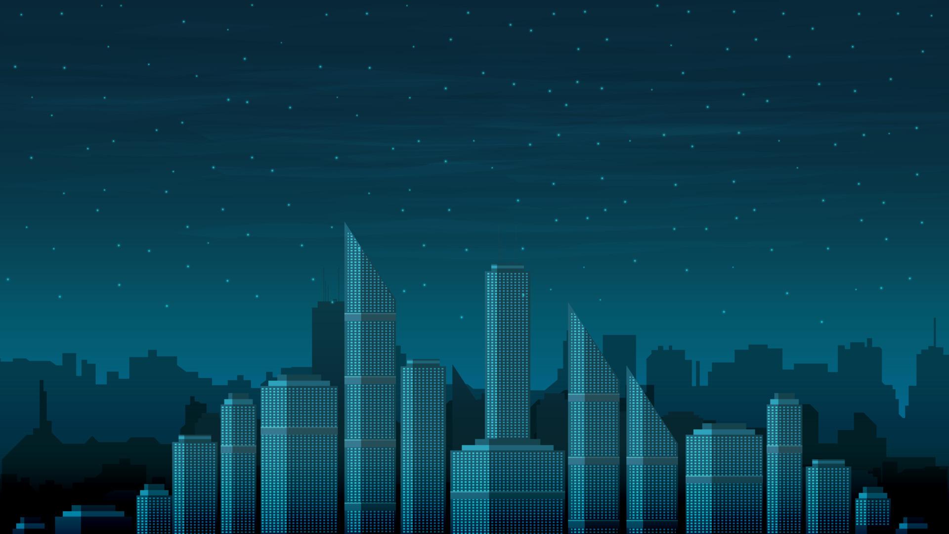1920x1080 Dark City Vector Art, Icon, and Graphics for Free Download