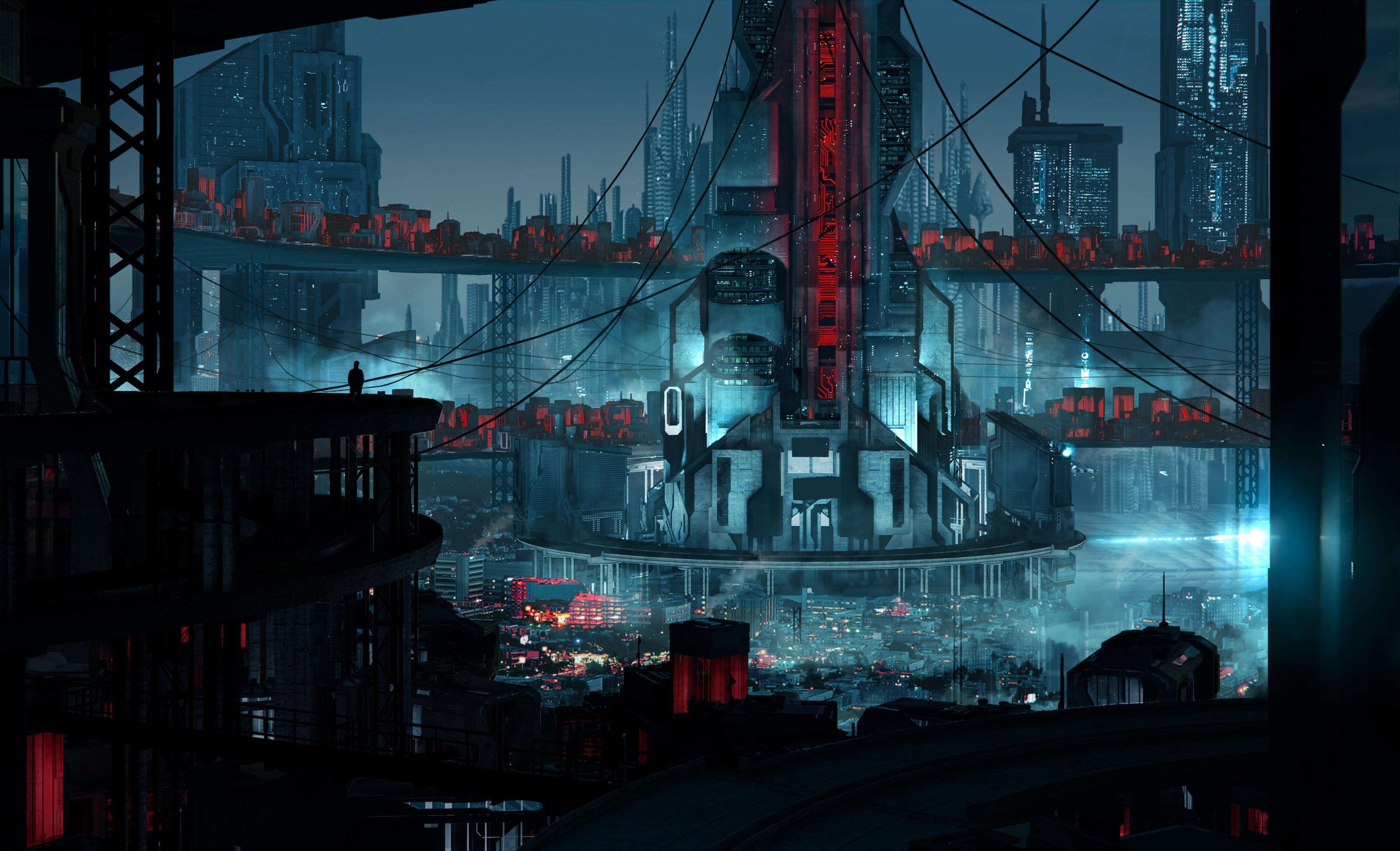 3840x2335 Sci Fi City 4K Gallery HD Wallpaper