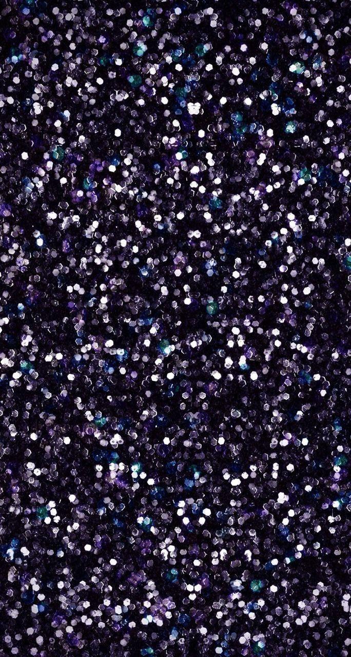 684x1280 Download Coarse Black Glitter Sparkle iPhone Wallpaper