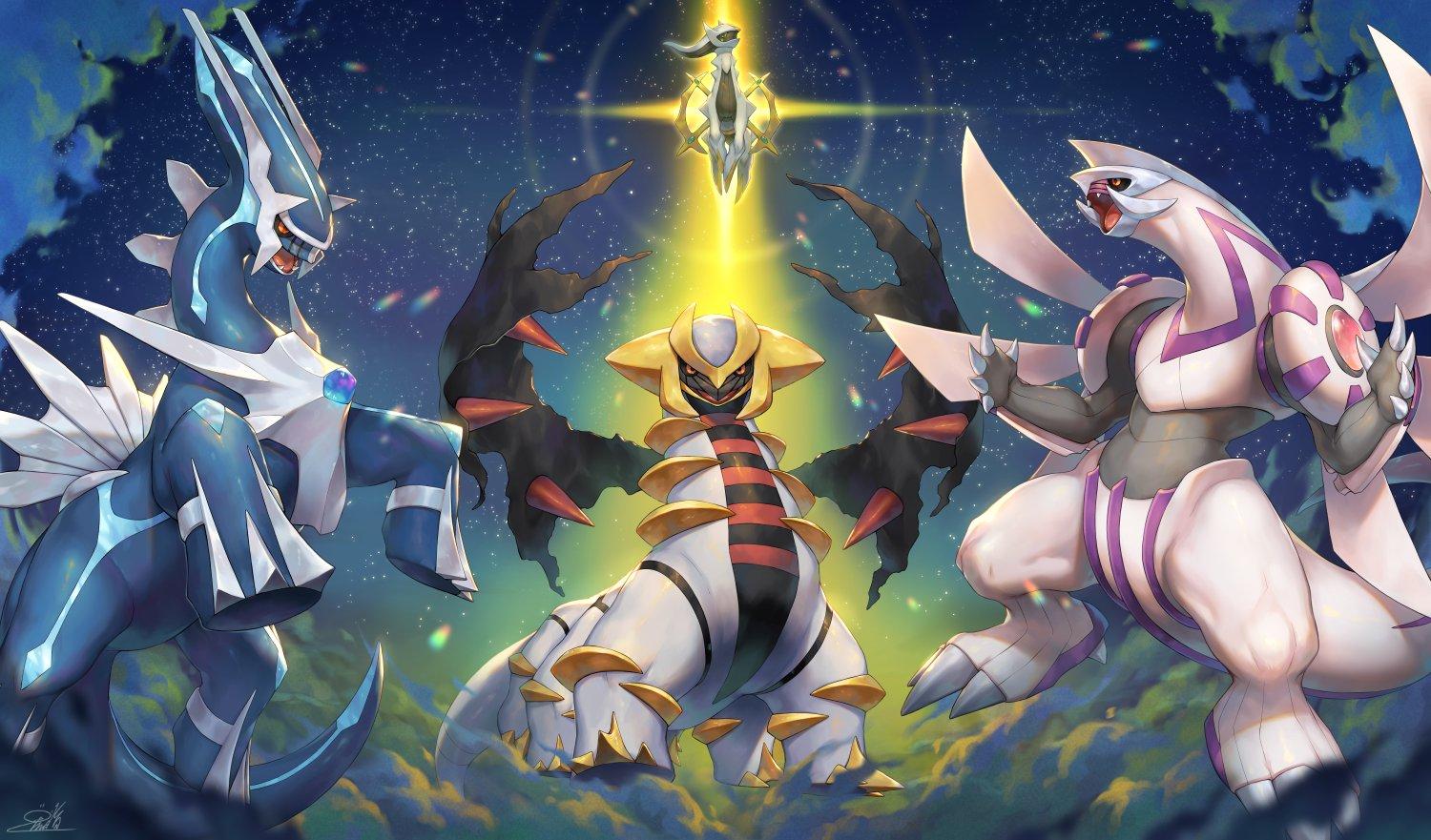 arceus dialga palkia giratina wallpaper