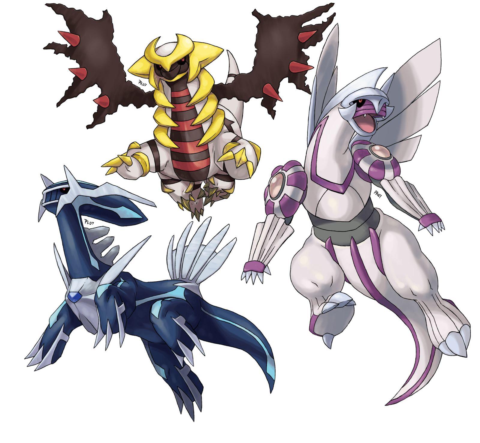 1600x1477 Dialga Palkia Giratina. Pokemon, Pokemon image, Pokemon art