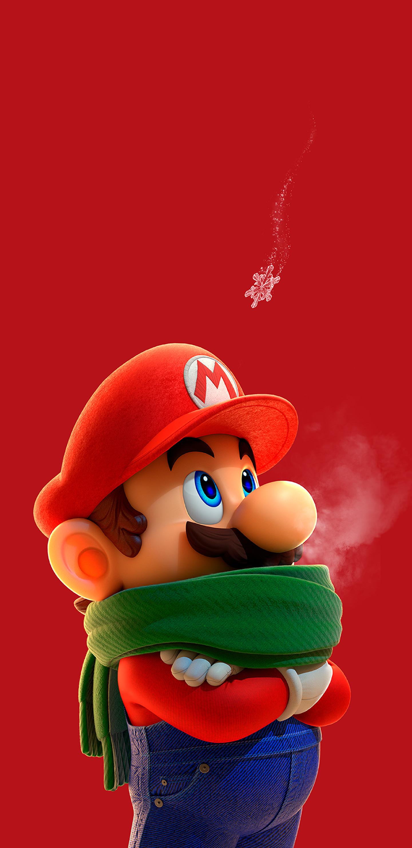 1440x2960 Mario Scarf Wallpaper with Monocle