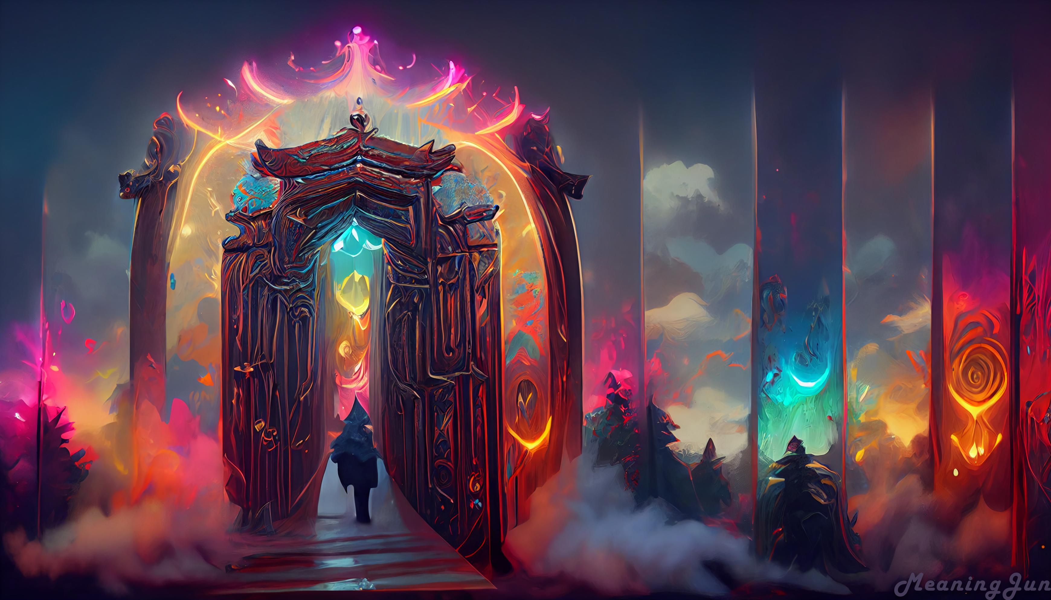 3480x1988 Ai Dai, AI art, magic, artworkx1988 Wallpaper