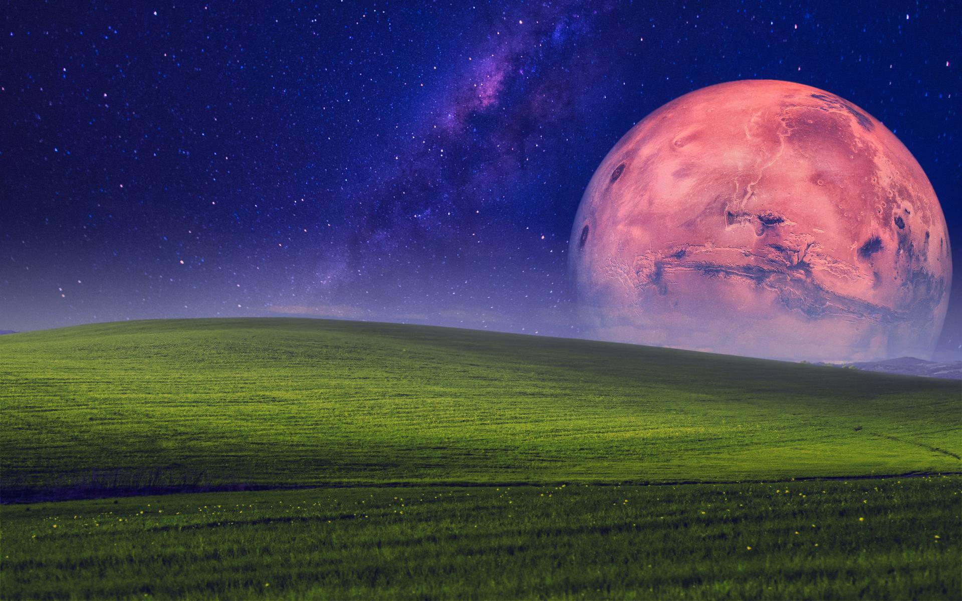 1920x1200 Windows XP, bliss, Mars, SpaceX, spacex1200 Wallpaper